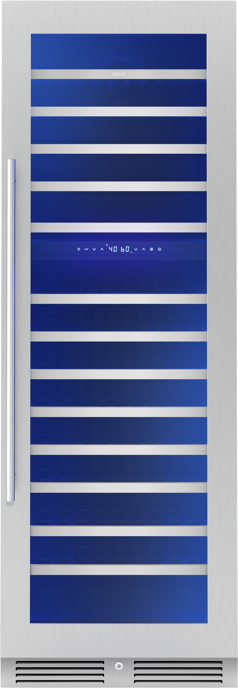 Zephyr PRW24F02CG Stainless Steel, Glass Door