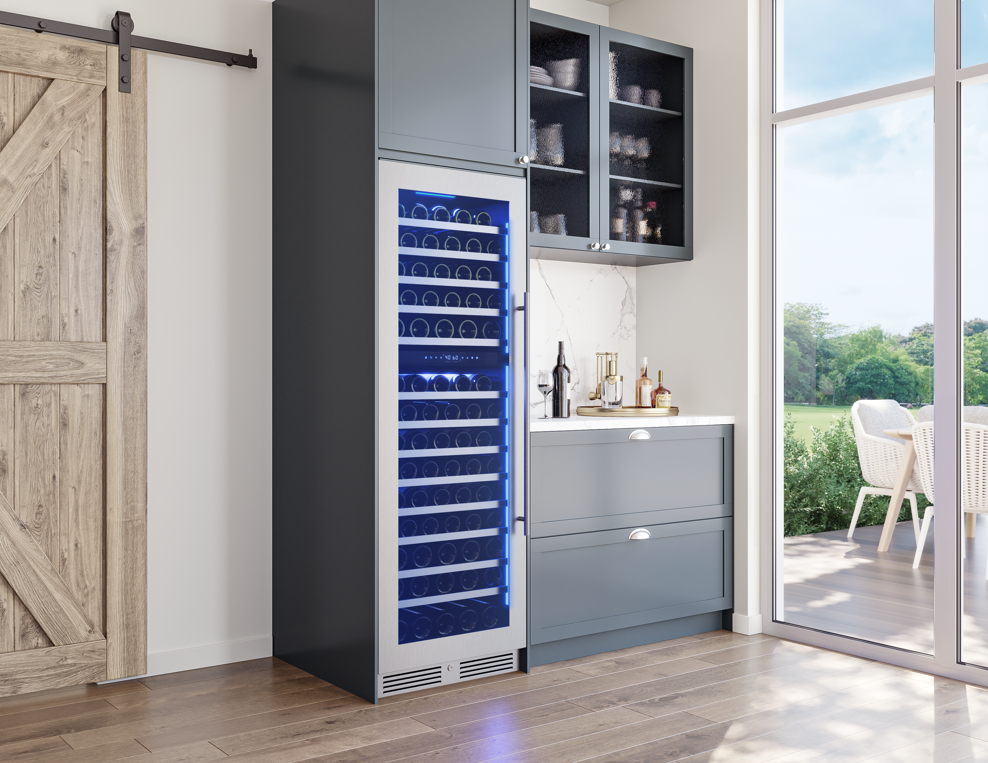 Zephyr PRW24F02CG Stainless Steel, Glass Door