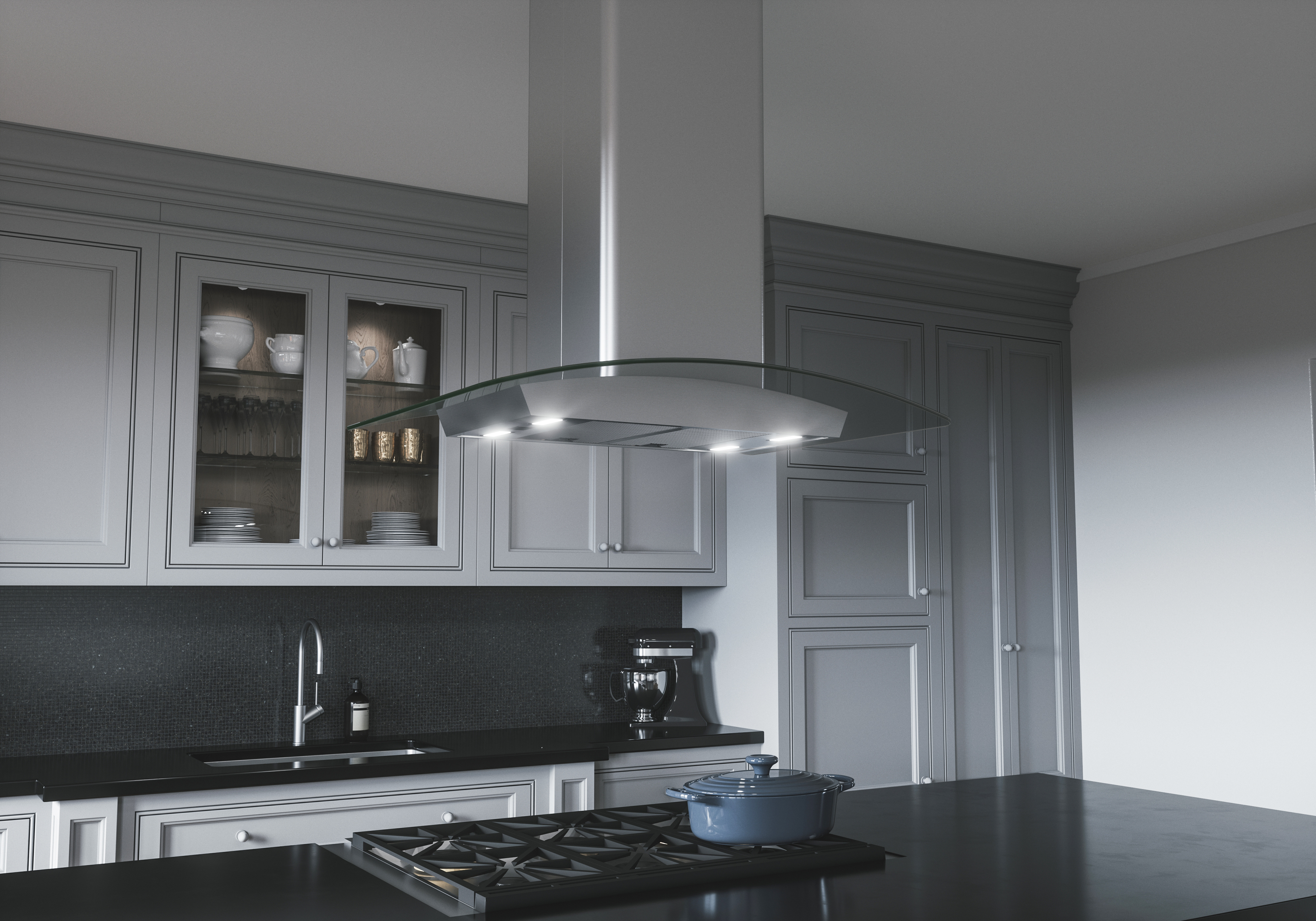 Zephyr ZMLM90CG Stainless Steel/Glass, 36 Inch