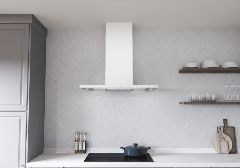 Zephyr ZMOE30BS 30 Inch Wall Mount Convertible Range Hood with Gla...