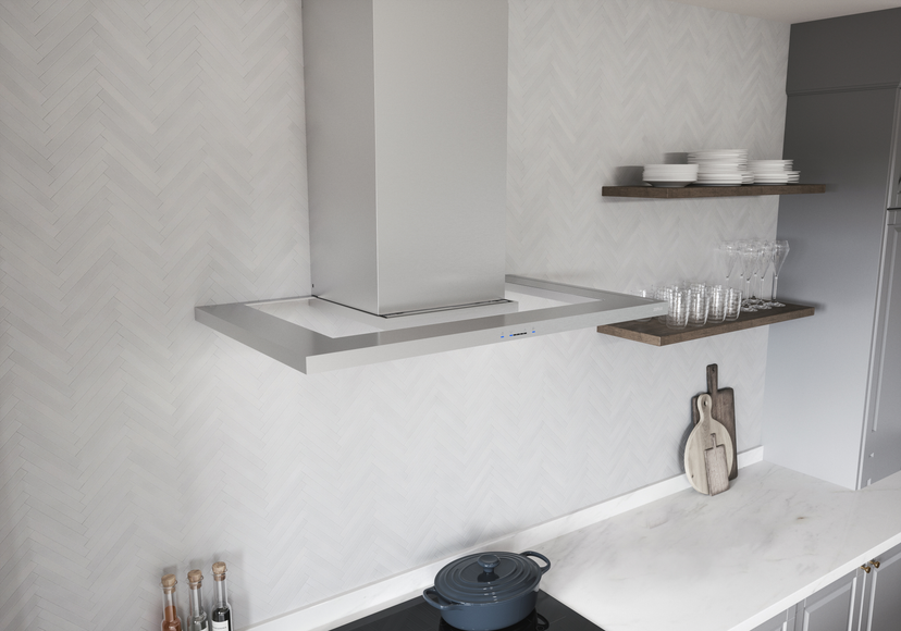 Zephyr ZMOE30BS 30 Inch Wall Mount Convertible Range Hood with Gla...
