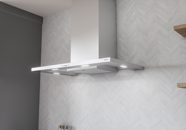 Zephyr ZMOE30BS 30 Inch Wall Mount Convertible Range Hood with Gla...