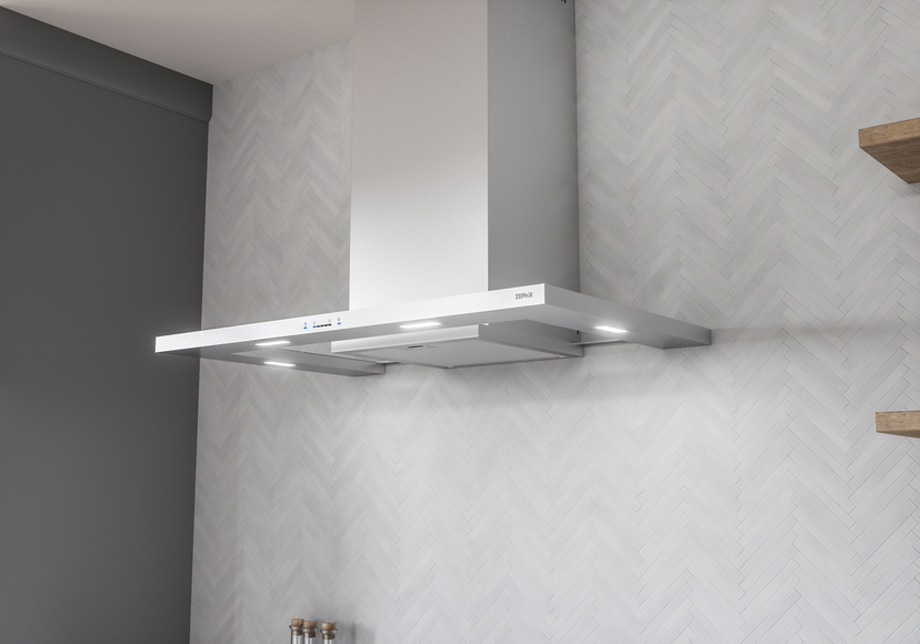 Zephyr ZMOE30BS 30 Inch Wall Mount Convertible Range Hood with Gla...