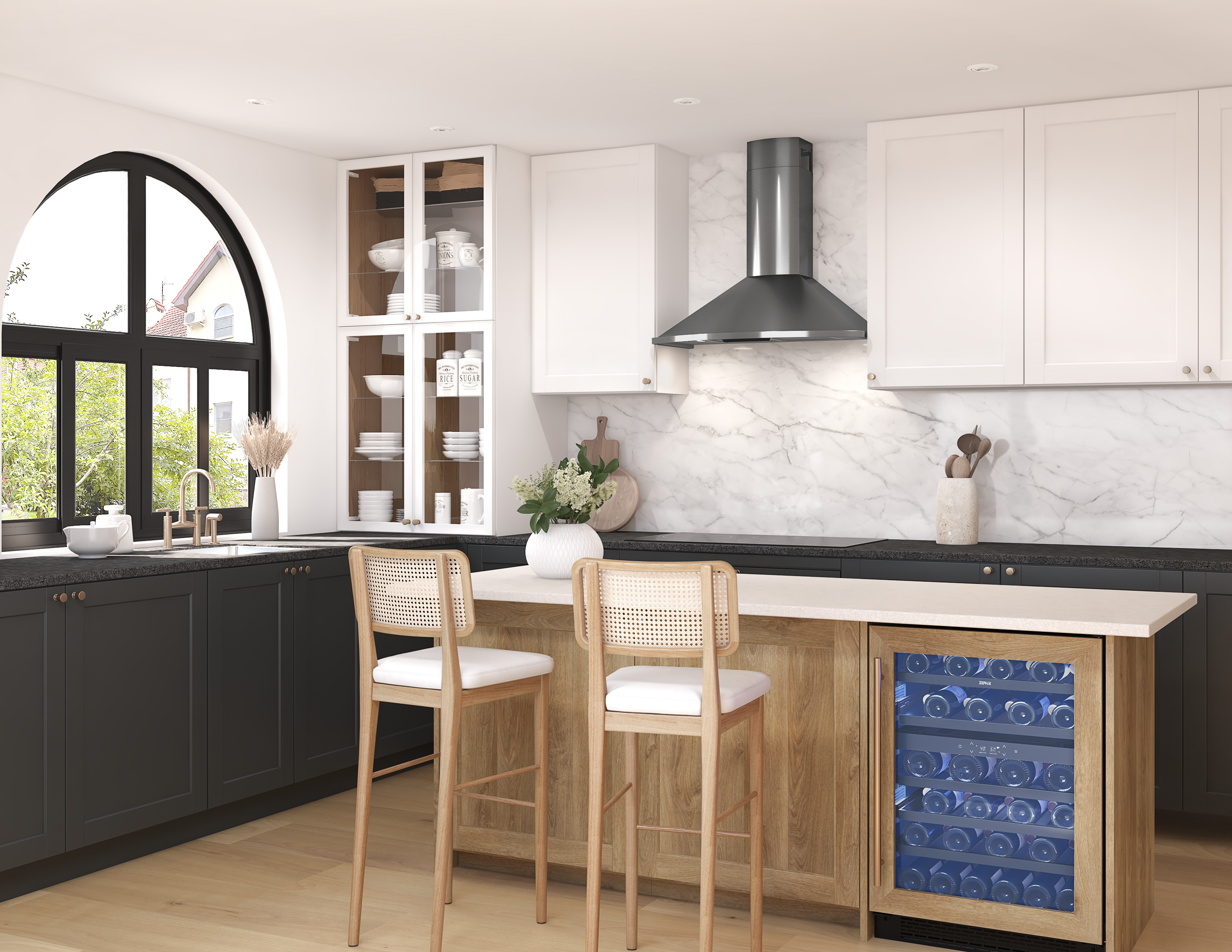 Zephyr ZSAM90FBS 36 Inch, Black Stainless Steel