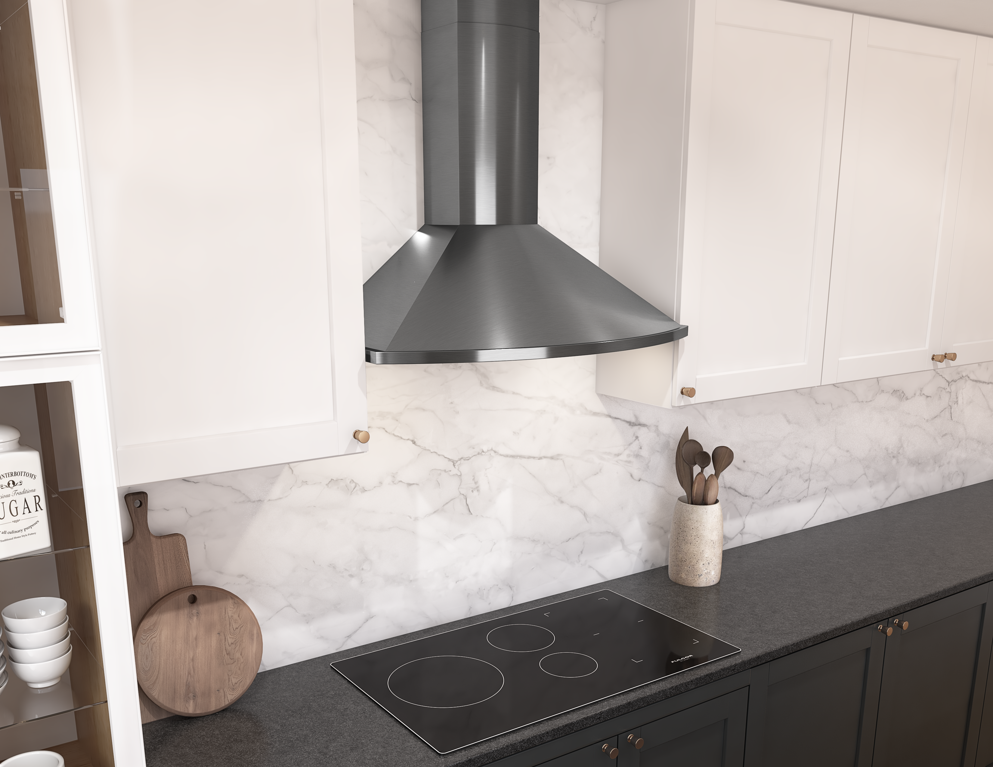Zephyr ZSAM90FBS 36 Inch, Black Stainless Steel