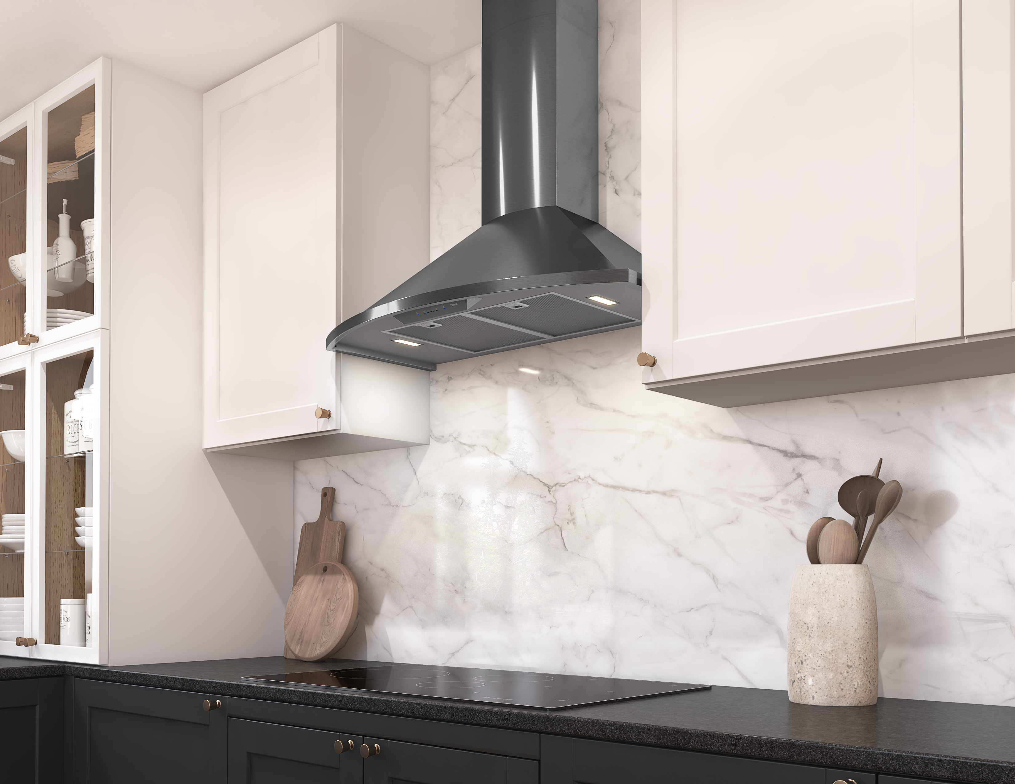 Zephyr ZSAM90FBS 36 Inch, Black Stainless Steel