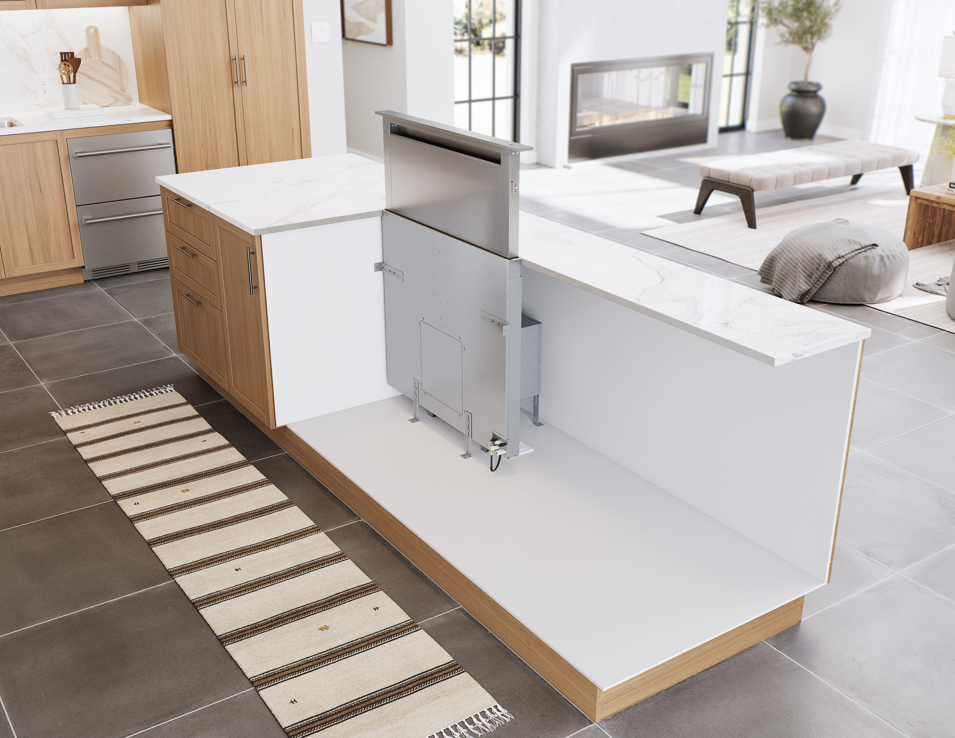 チャベス Zephyr ZTVE36AS Treviso Downdraft Stainless Steel | Plesser's