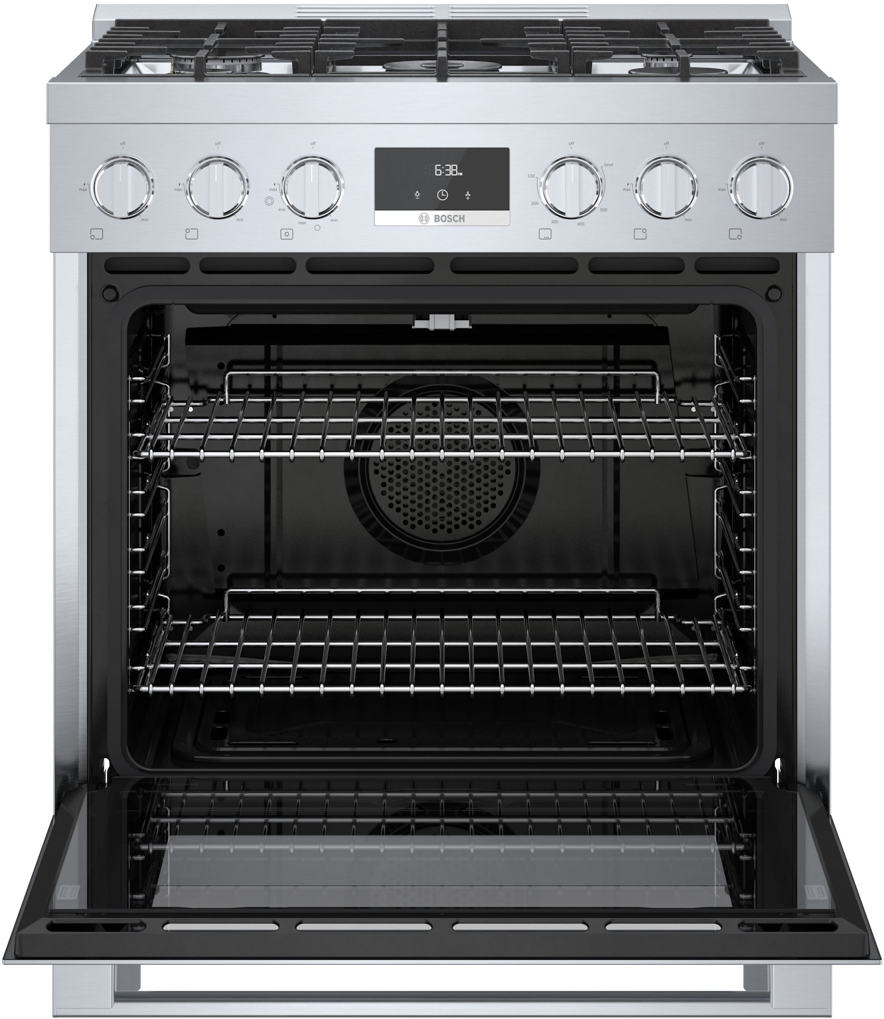 Bosch HGS8055UC 30 Inch Freestanding All Gas Range Stainless Steel