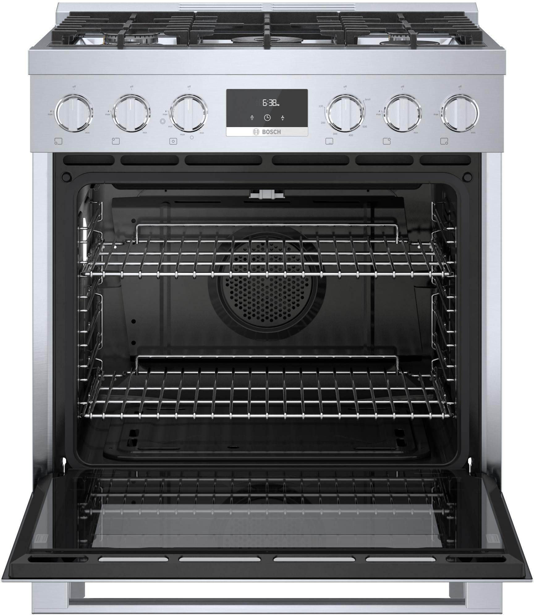 Bosch HGS8055UC 30 Inch Freestanding Gas Range Stainless Steel