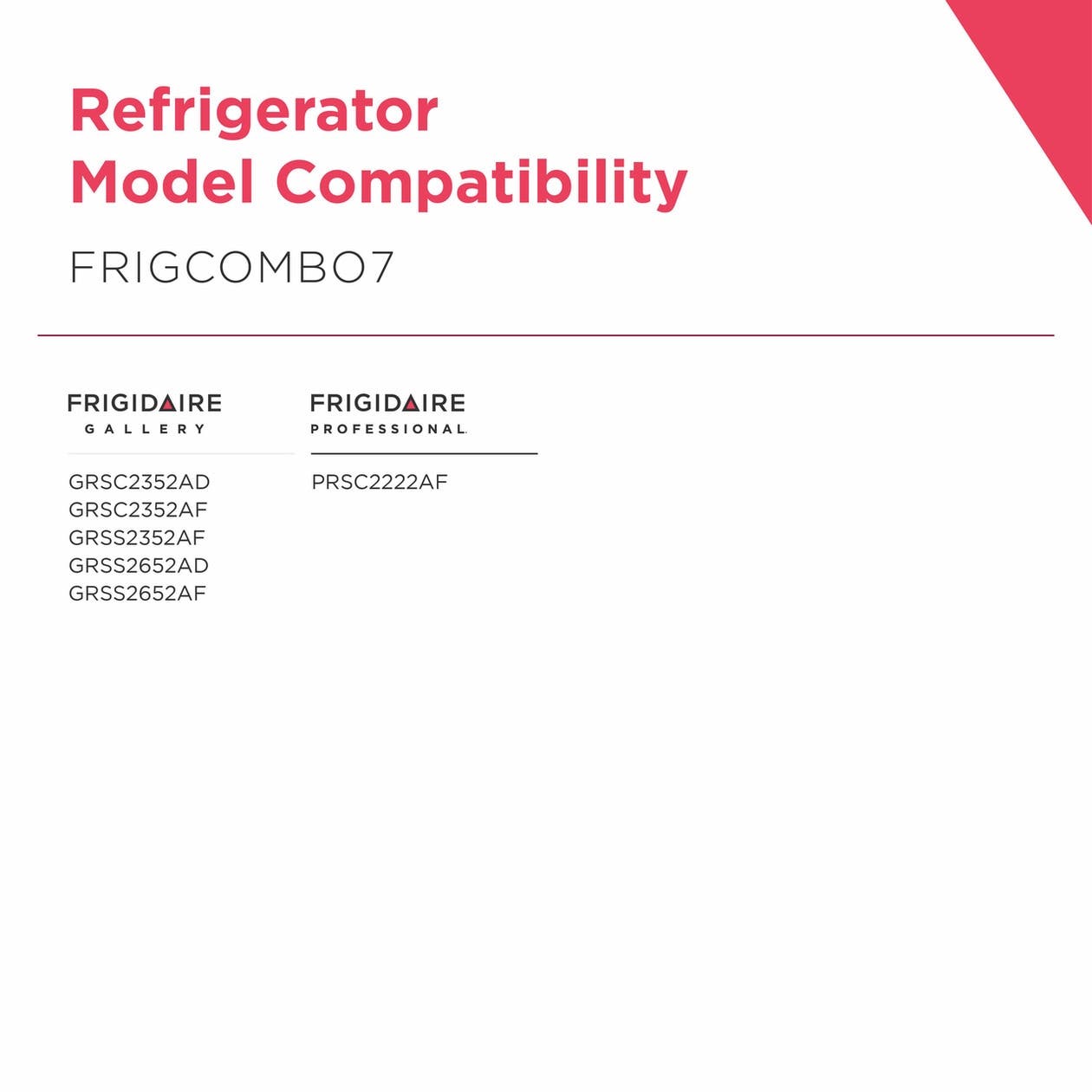 Frigidaire FRIGCOMBO7 White