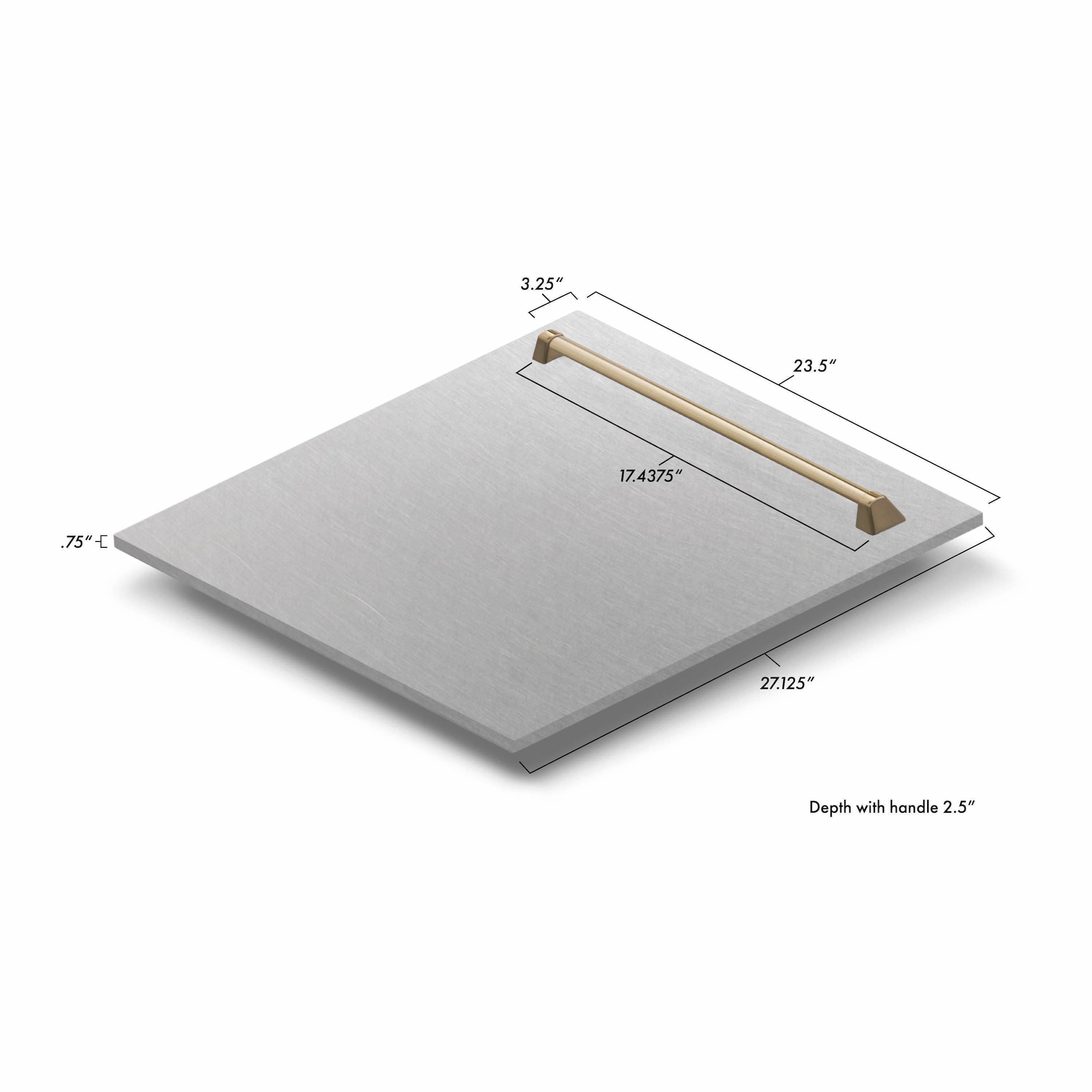 Zline DPVZSN24CB Fingerprint Resistant Stainless Steel With Champag...