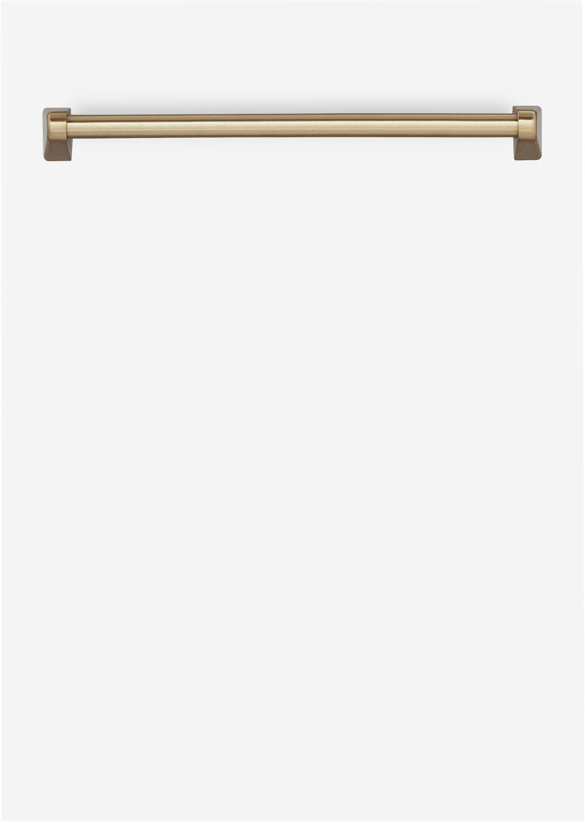 Zline DPVZWM18CB White Matte With Champagne Bronze Handle