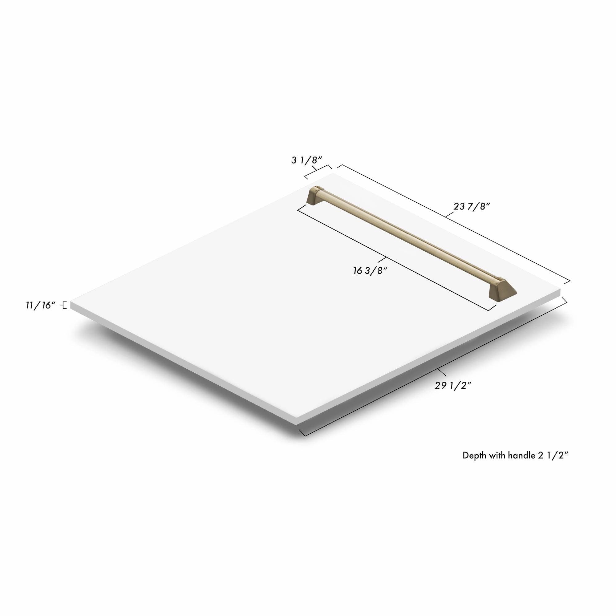 Zline DPMTZWM24MB White Matte With Matte Black Handle