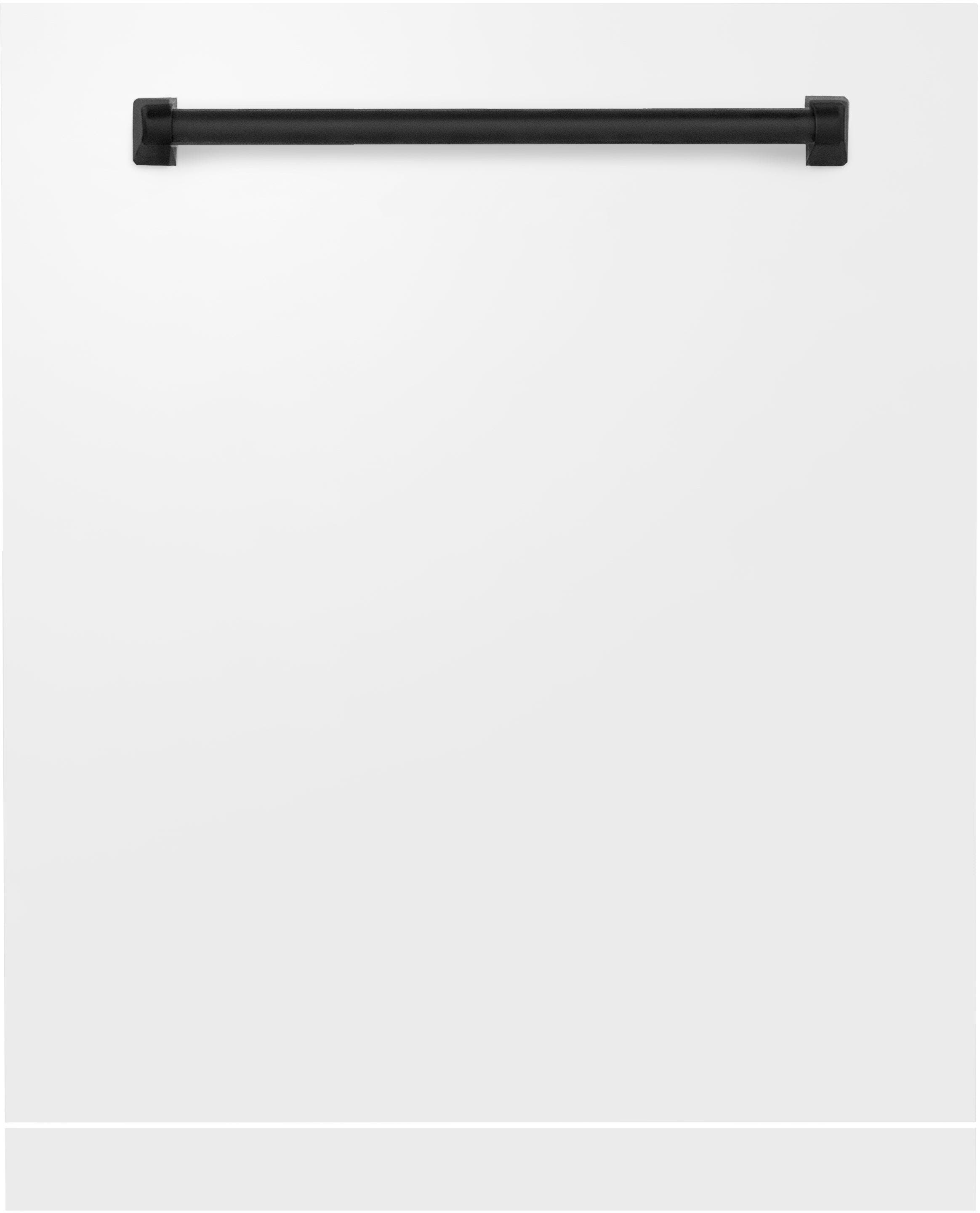 Zline DPMTZWM24MB White Matte With Matte Black Handle