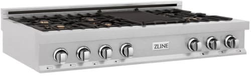 Zline RTSBRGR48 Durasnow Stainless Steel With Griddle, Brass Burne...