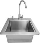 21 Inch Sink & Faucet, Drain, Soap Dispenser