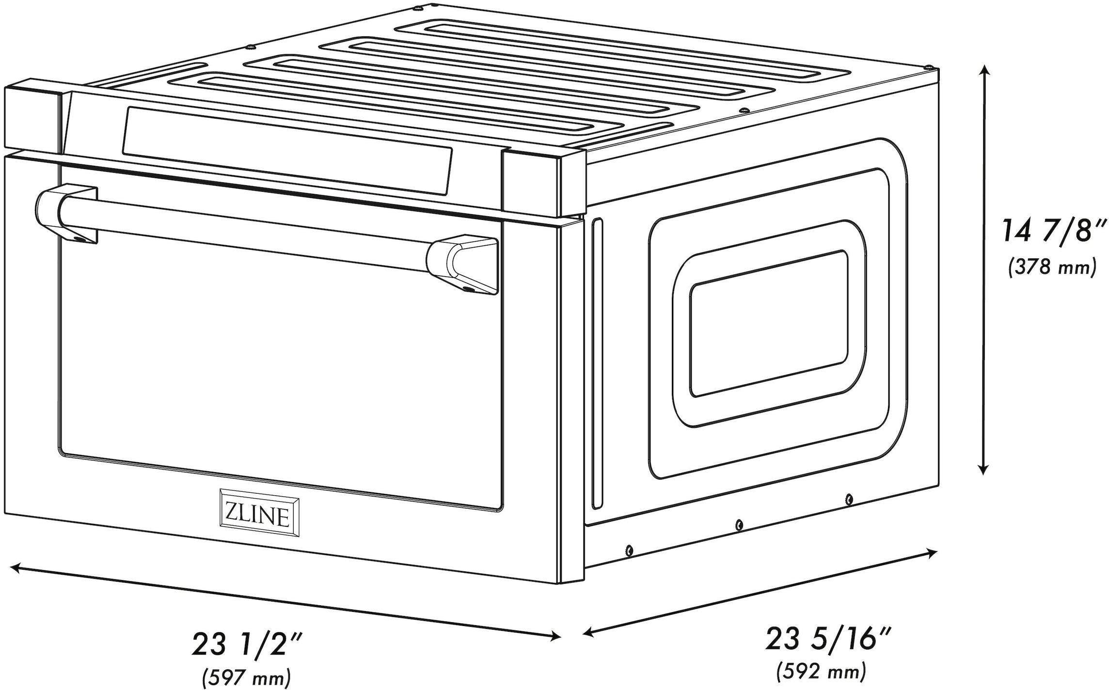Zline MWDZ1HSSMB Fingerprint Resistant Stainless Steel With Matte B...
