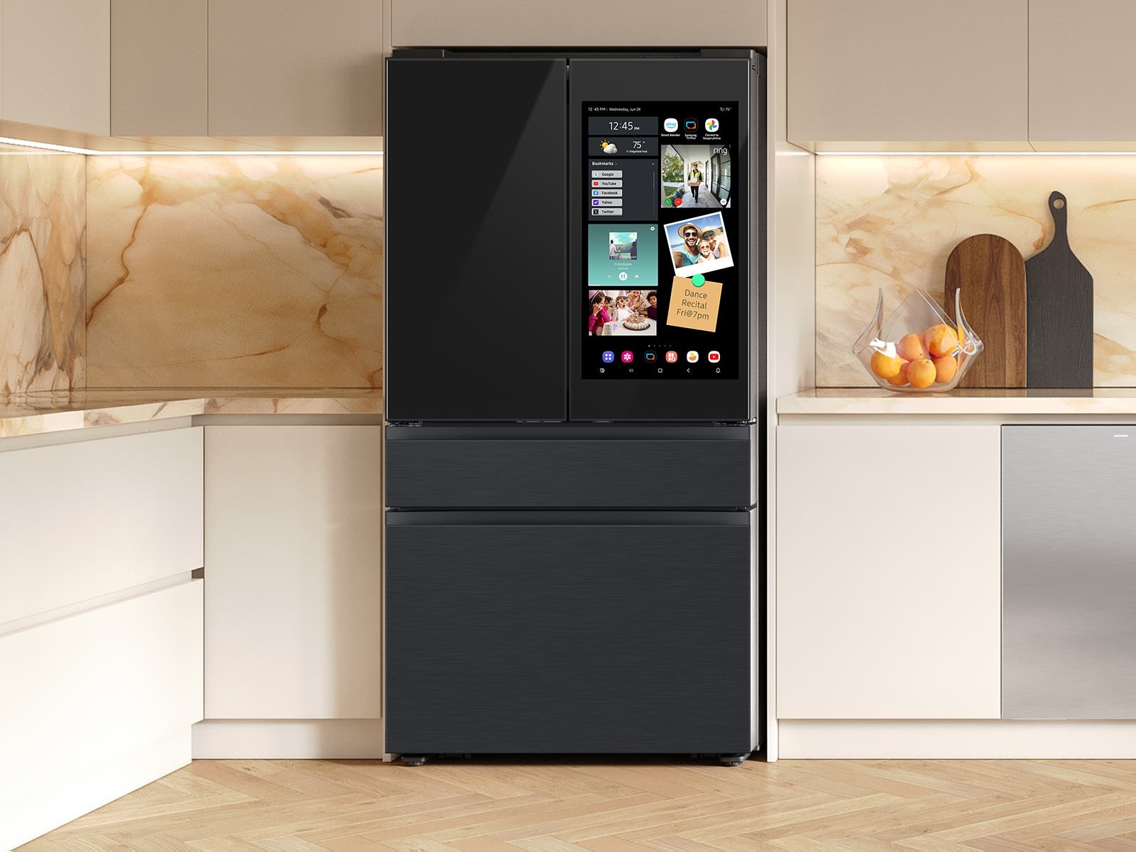 Samsung RF90F23AECE Charcoal Glass/ Matte Black Steel