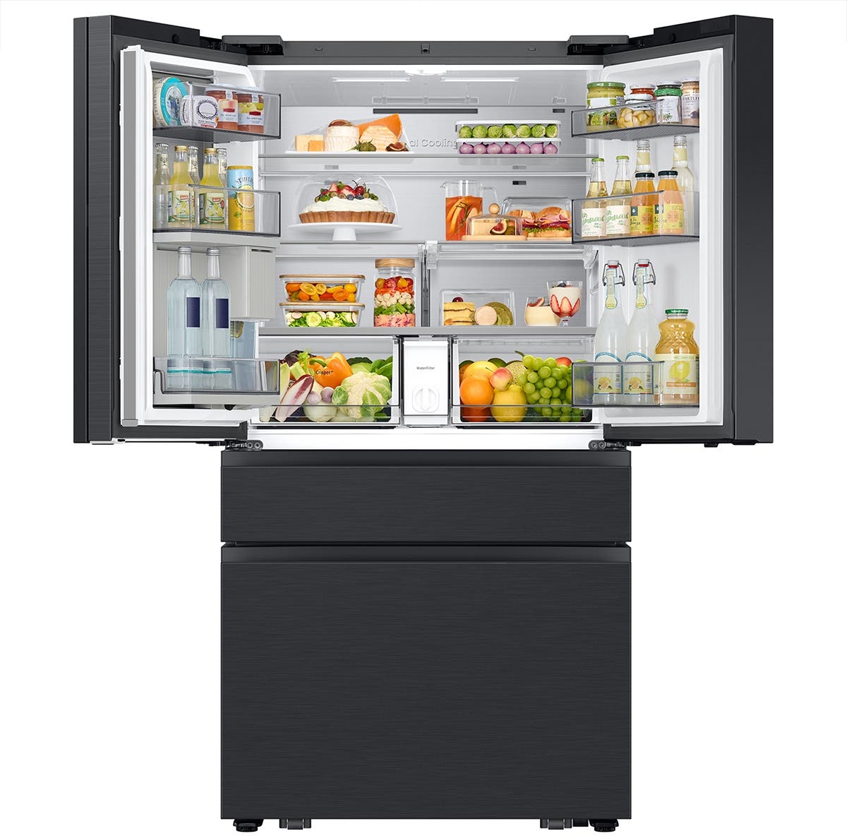 Samsung RF90F23AECE Charcoal Glass/ Matte Black Steel