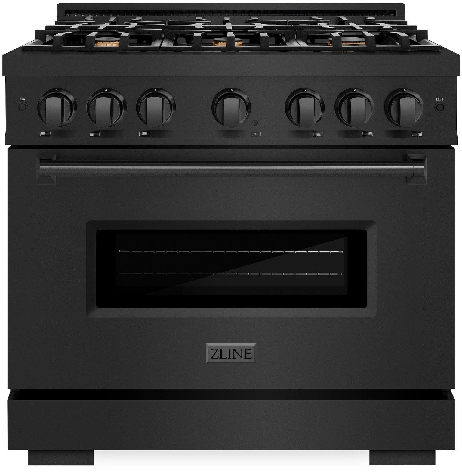 Zline CDRBBR36 Black Stainless Steel With 6 Brass Burners