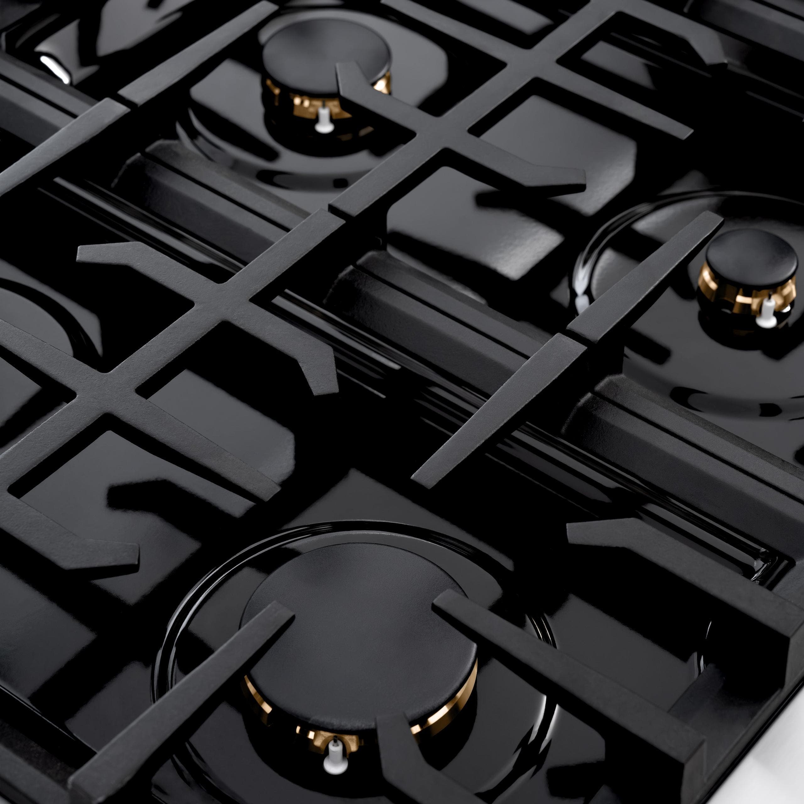 Zline CDRBBR36 Black Stainless Steel With 6 Brass Burners