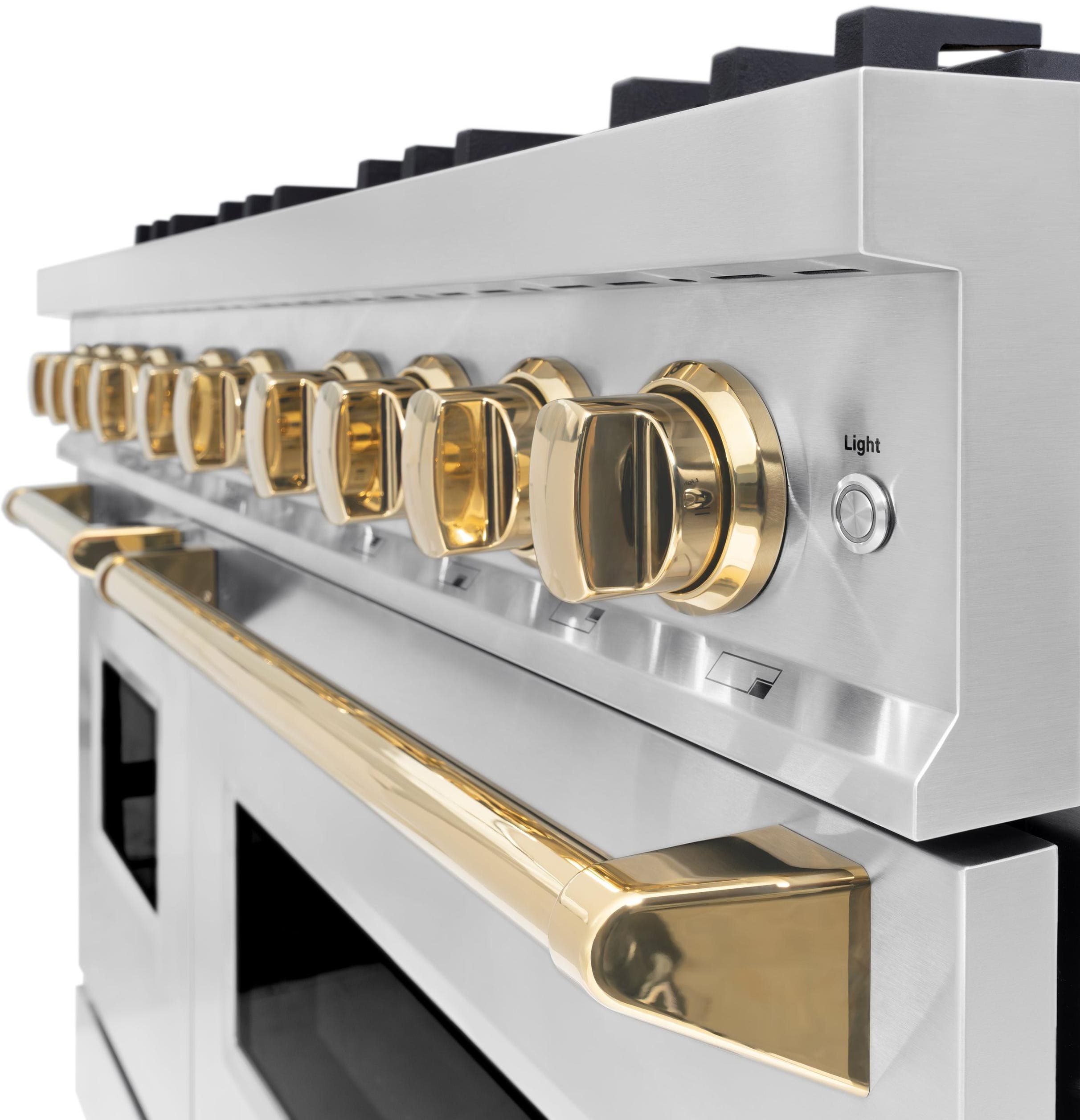 Zline CDRZ48G Stainless Steel With Polished Gold Accents