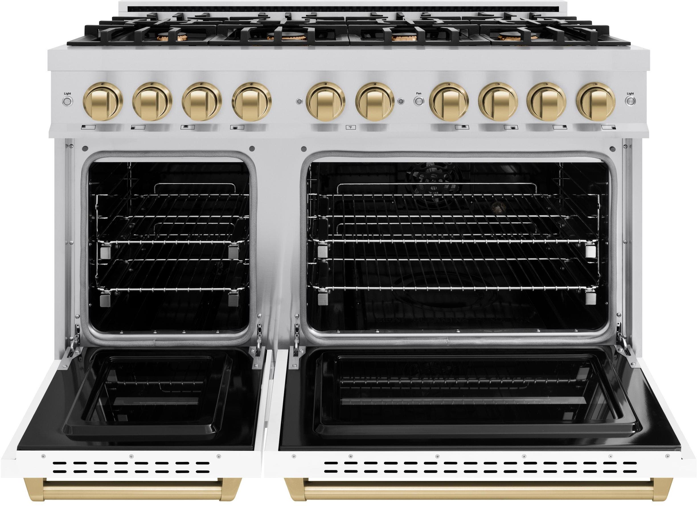 Zline CDRZWM48CB Stainless Steel With White Matte Door And Champagn...