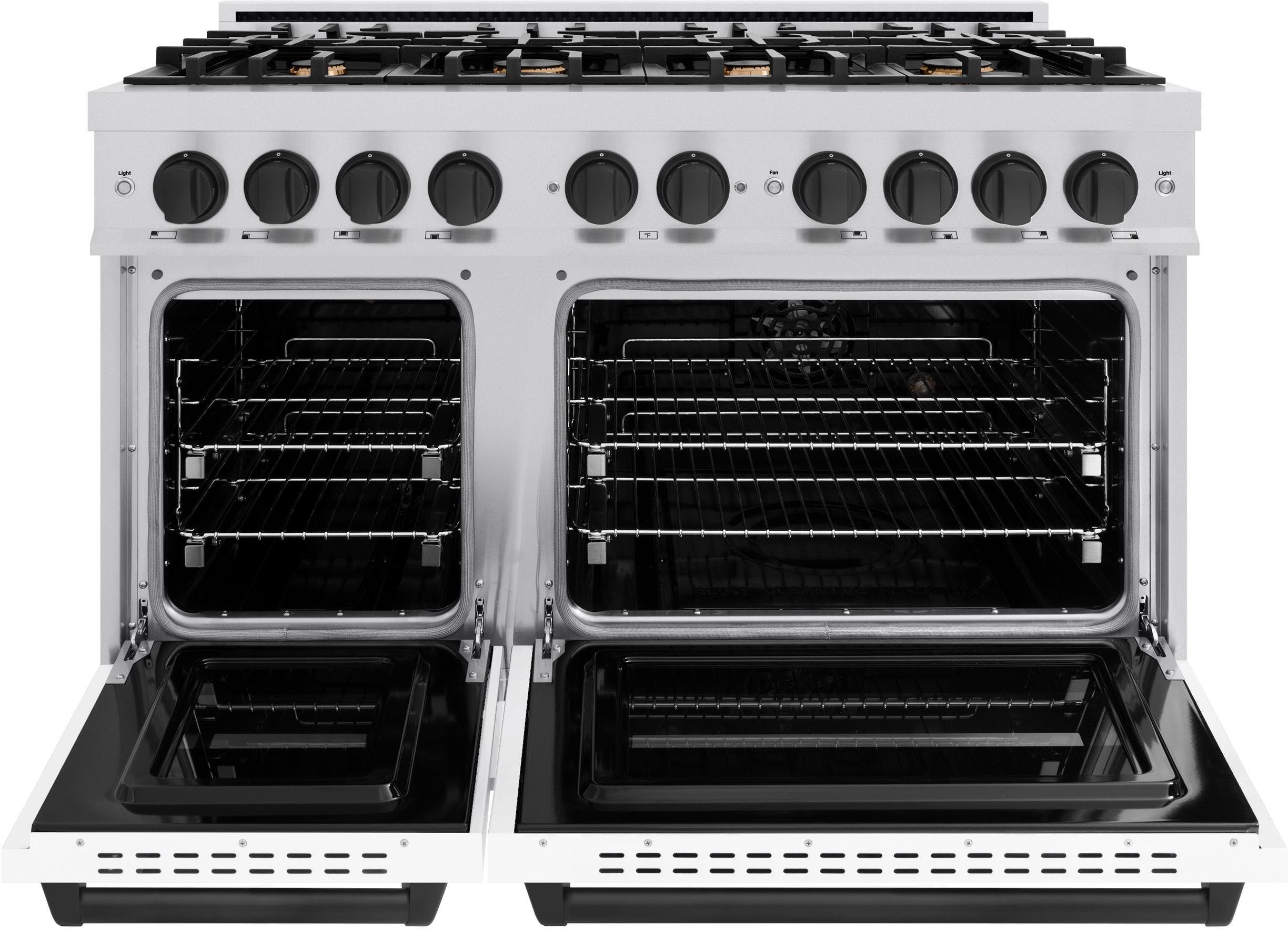 Zline CDRZWM48MB Stainless Steel With White Matte Door And Matte Bl...