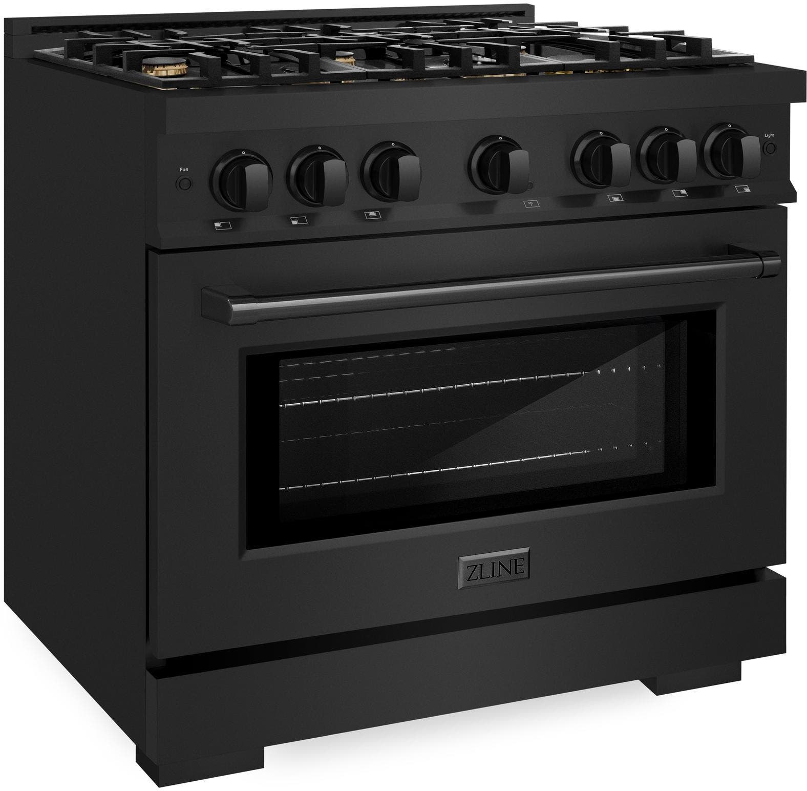 Zline HDRBBR36 Black Stainless Steel With 6 Brass Burners