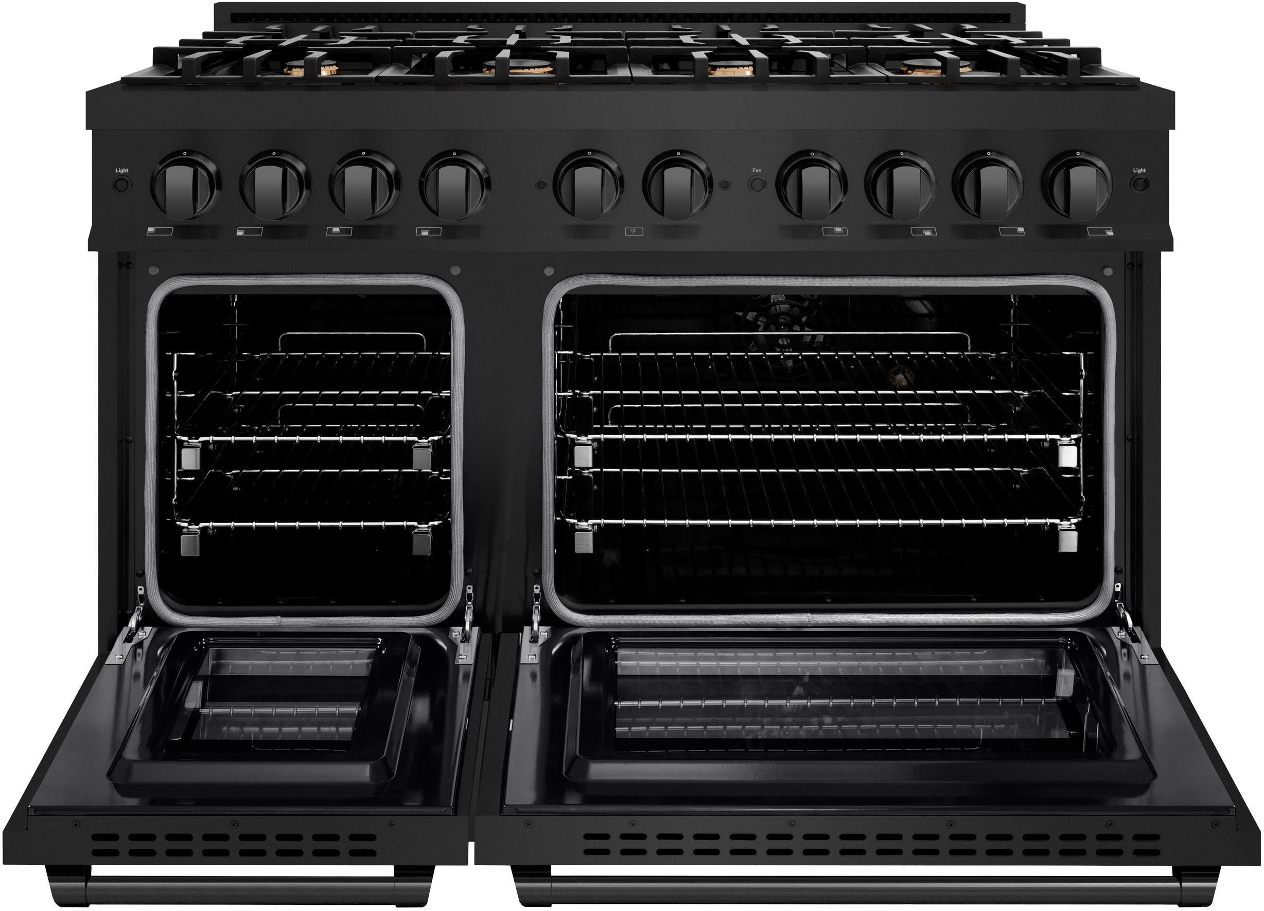 Zline HDRBBR48 Black Stainless Steel With 8 Brass Burners