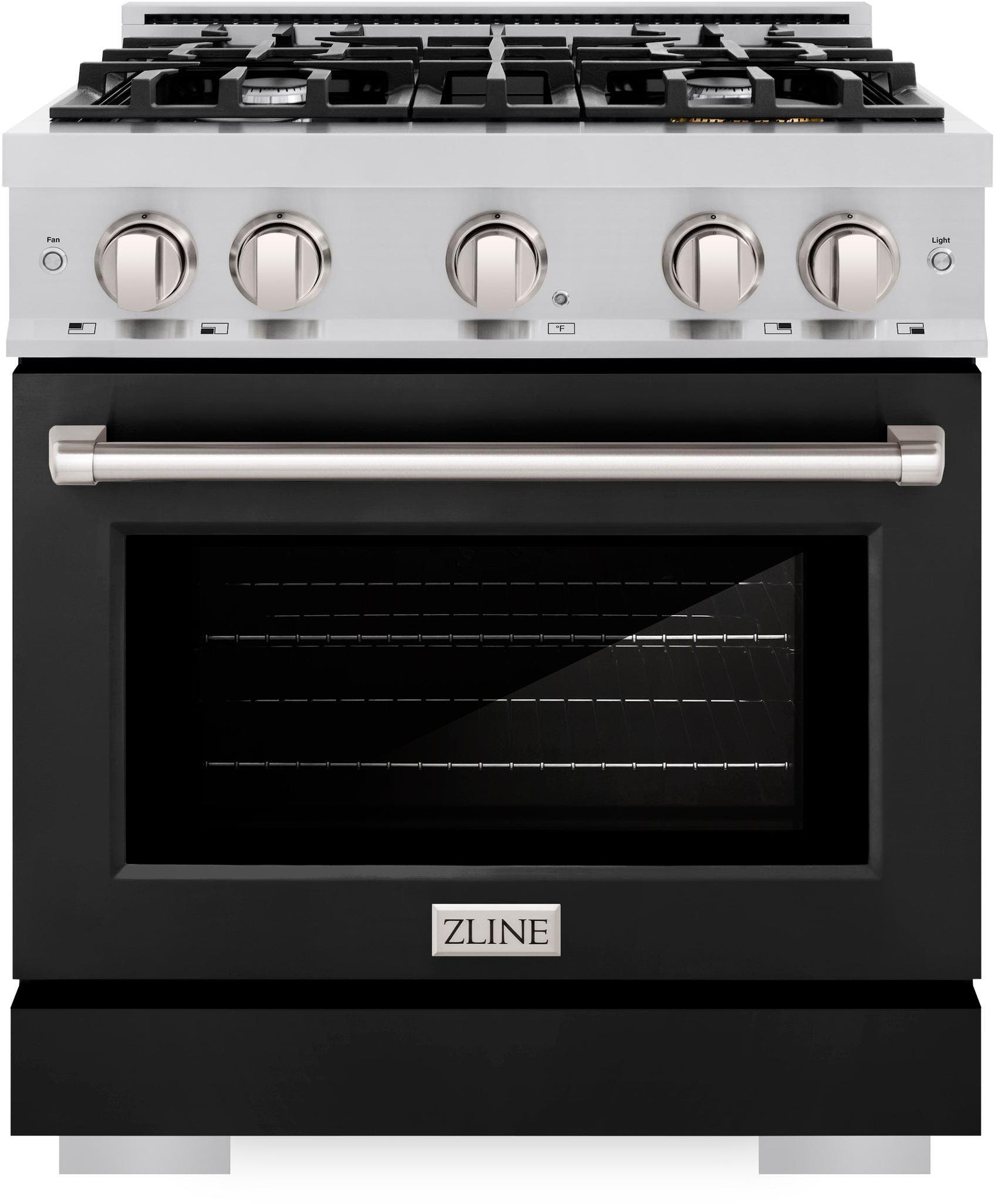 Zline HDRBLM30 Stainless Steel With Black Matte Door