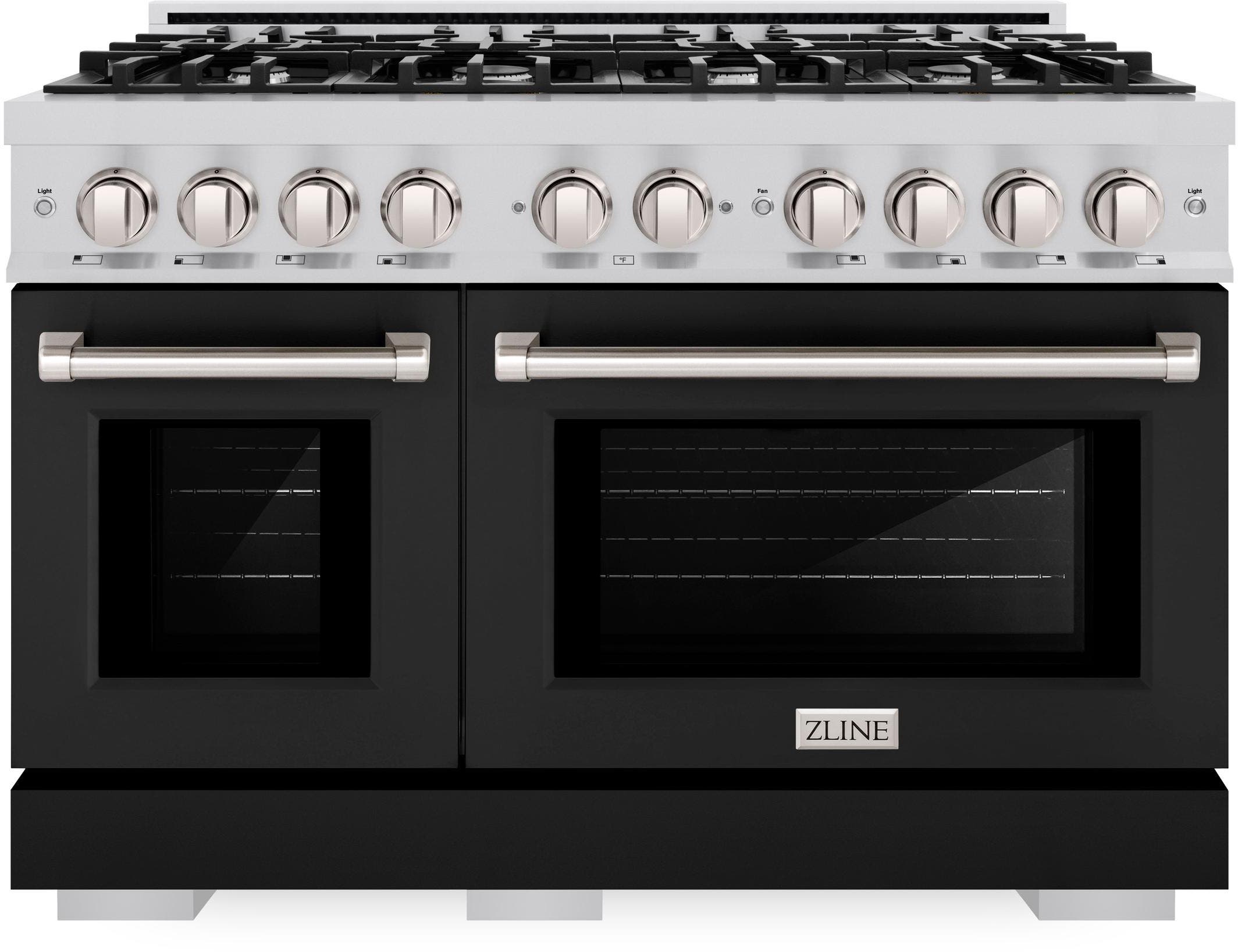 Zline HDRBLM48 Stainless Steel With Black Matte Door