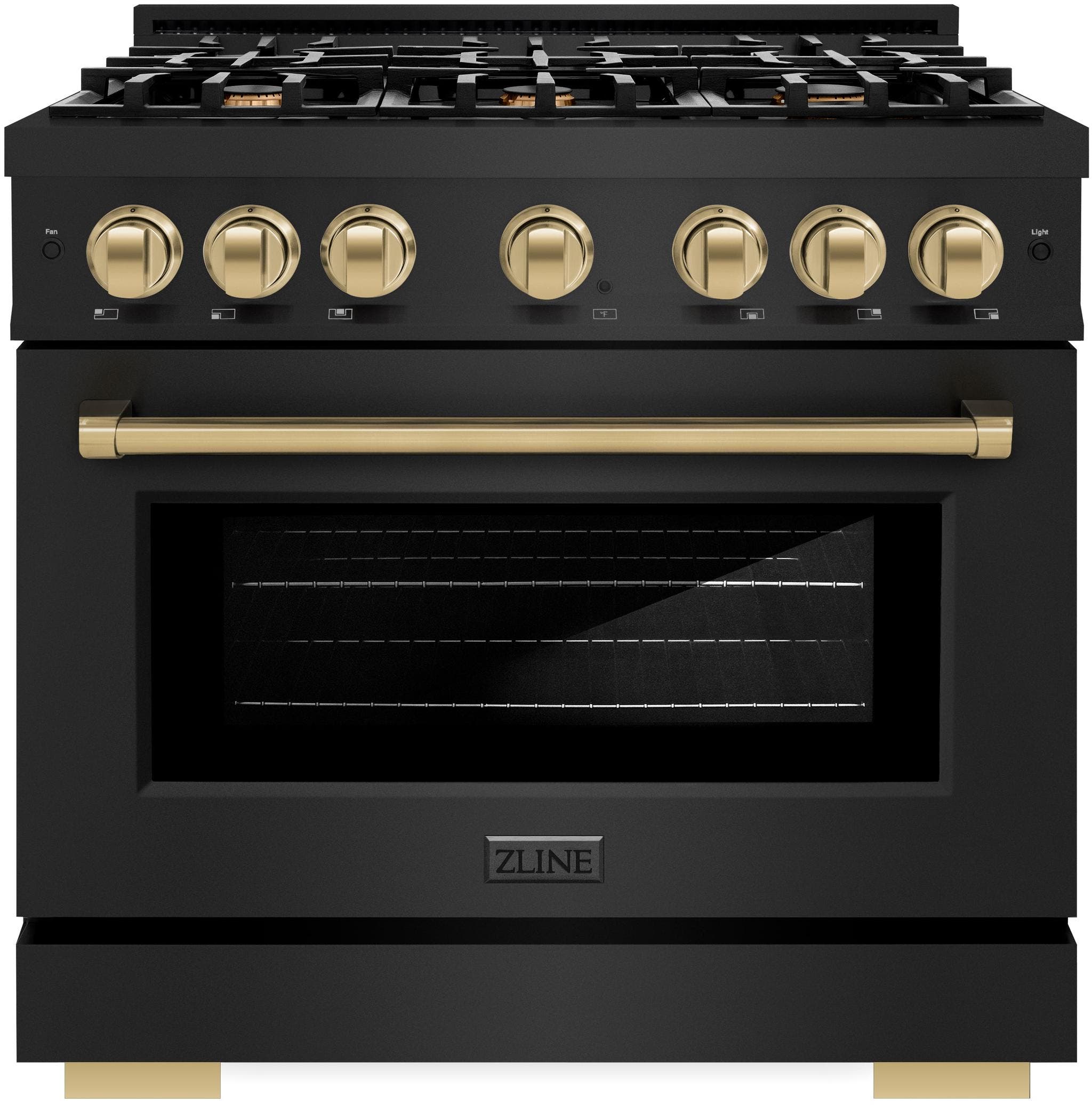 Zline HDRBZ36CB Black Stainless Steel With Champagne Bronze Accent...