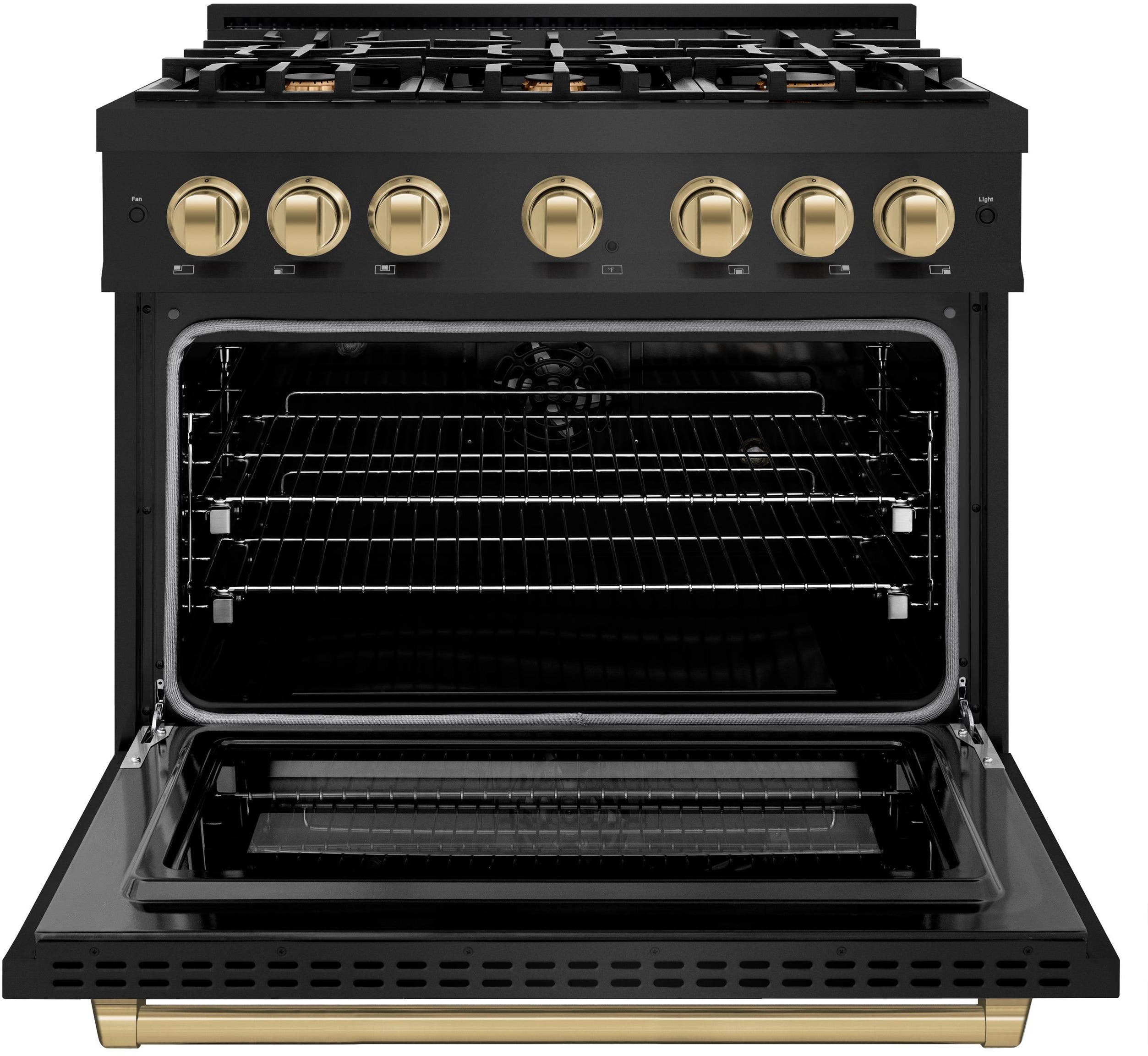 Zline HDRBZ36CB Black Stainless Steel With Champagne Bronze Accent...