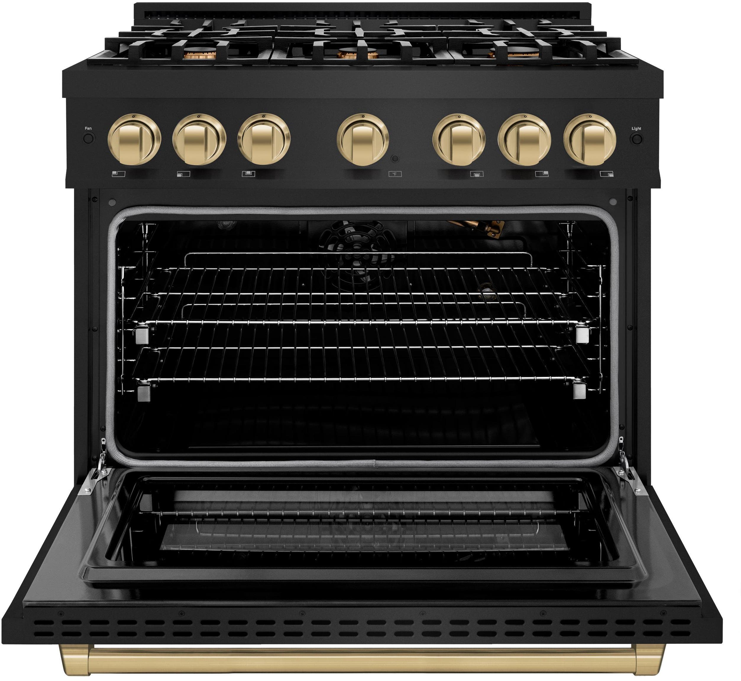 Zline HGRBZ36CB Black Stainless Steel With Champagne Bronze Accent...