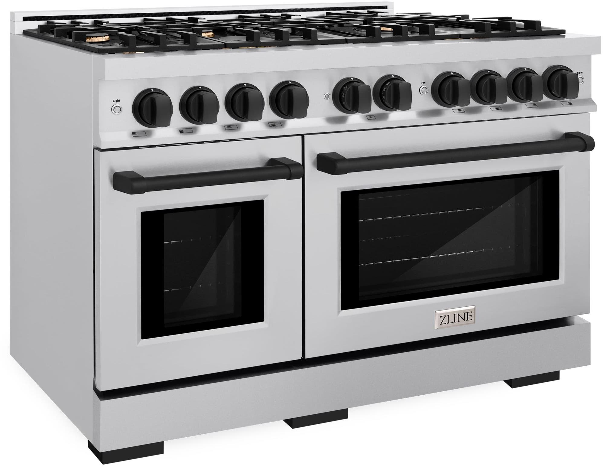 Zline HGRZ48MB Stainless Steel With Matte Black Accents