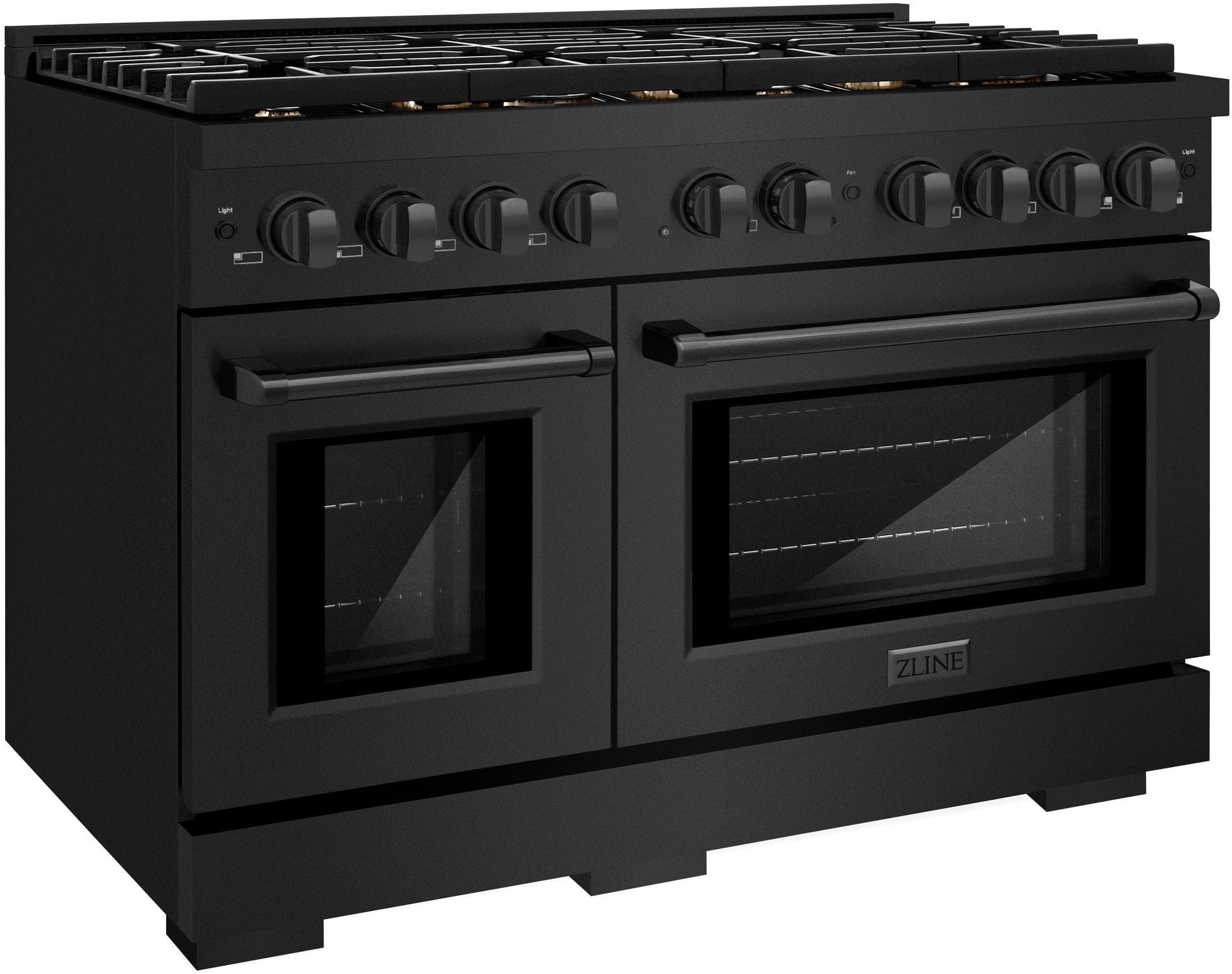 Zline SDRBBR48 Black Stainless Steel With Brass Burners