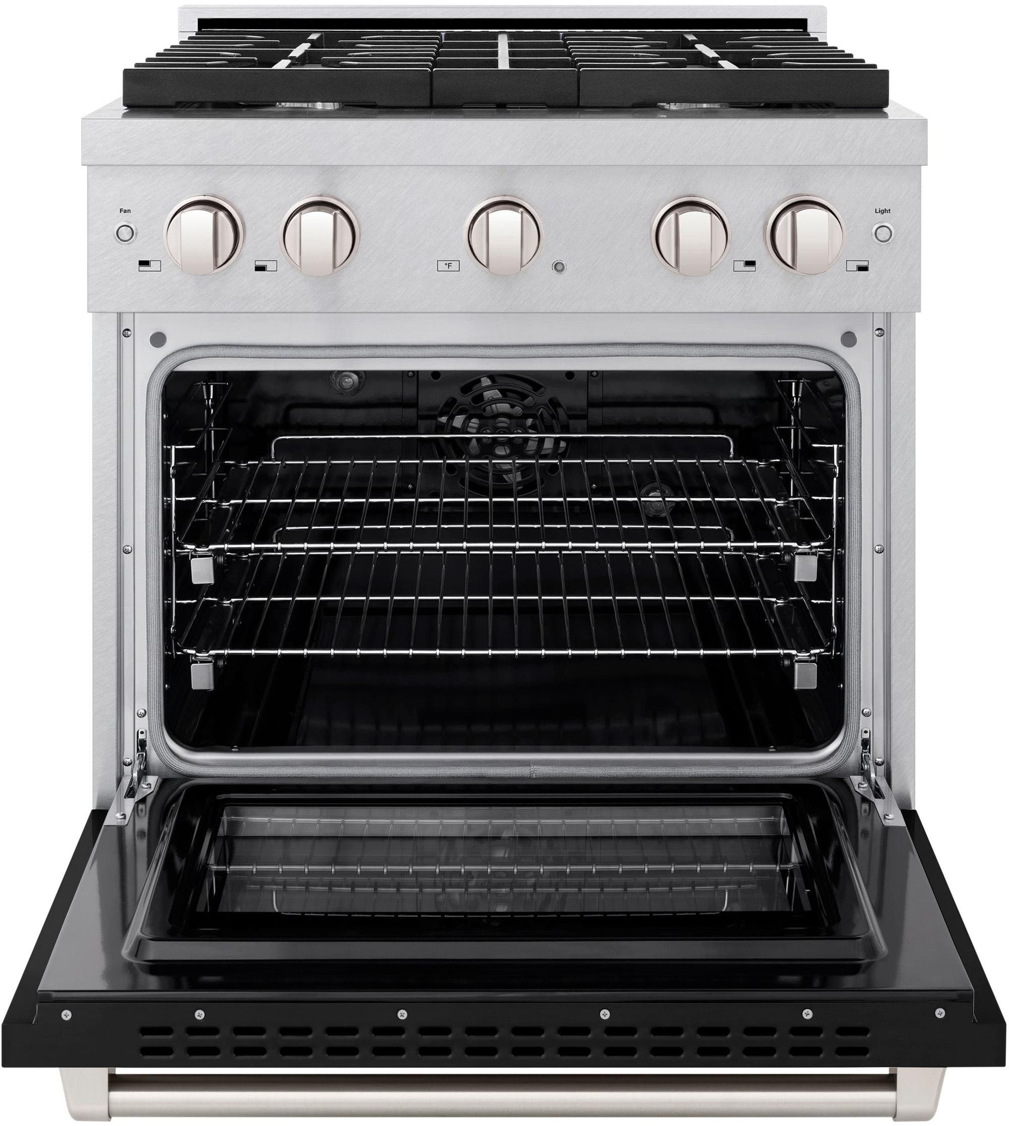 Zline SDRSBLM30 DuraSnow Stainless Steel With Black Matte Door