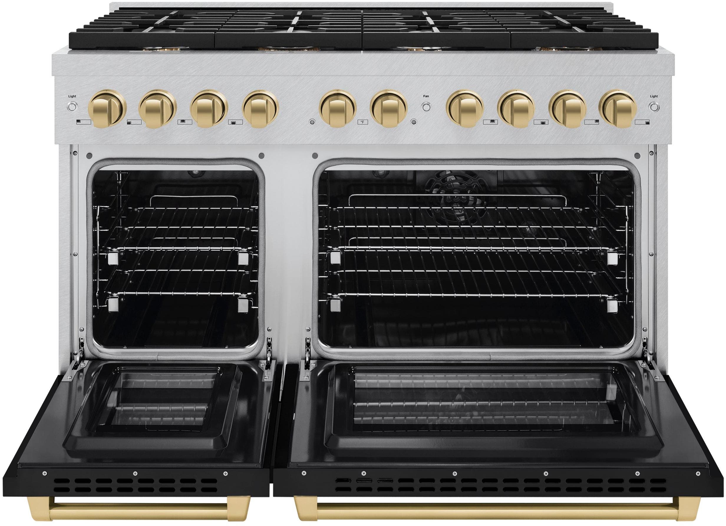 Zline SDRSZBLM48CB DuraSnow Stainless Steel With Black Matte Door And...