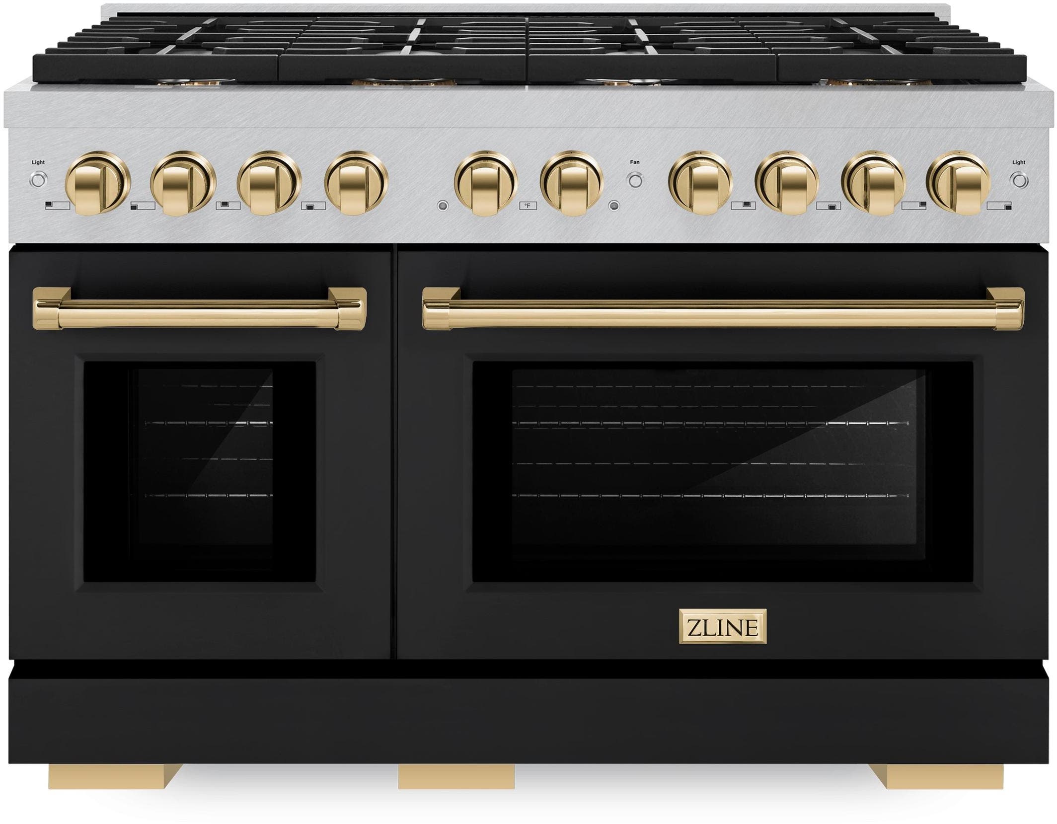 Zline SDRSZBLM48G DuraSnow Stainless Steel With Black Matte Door And...