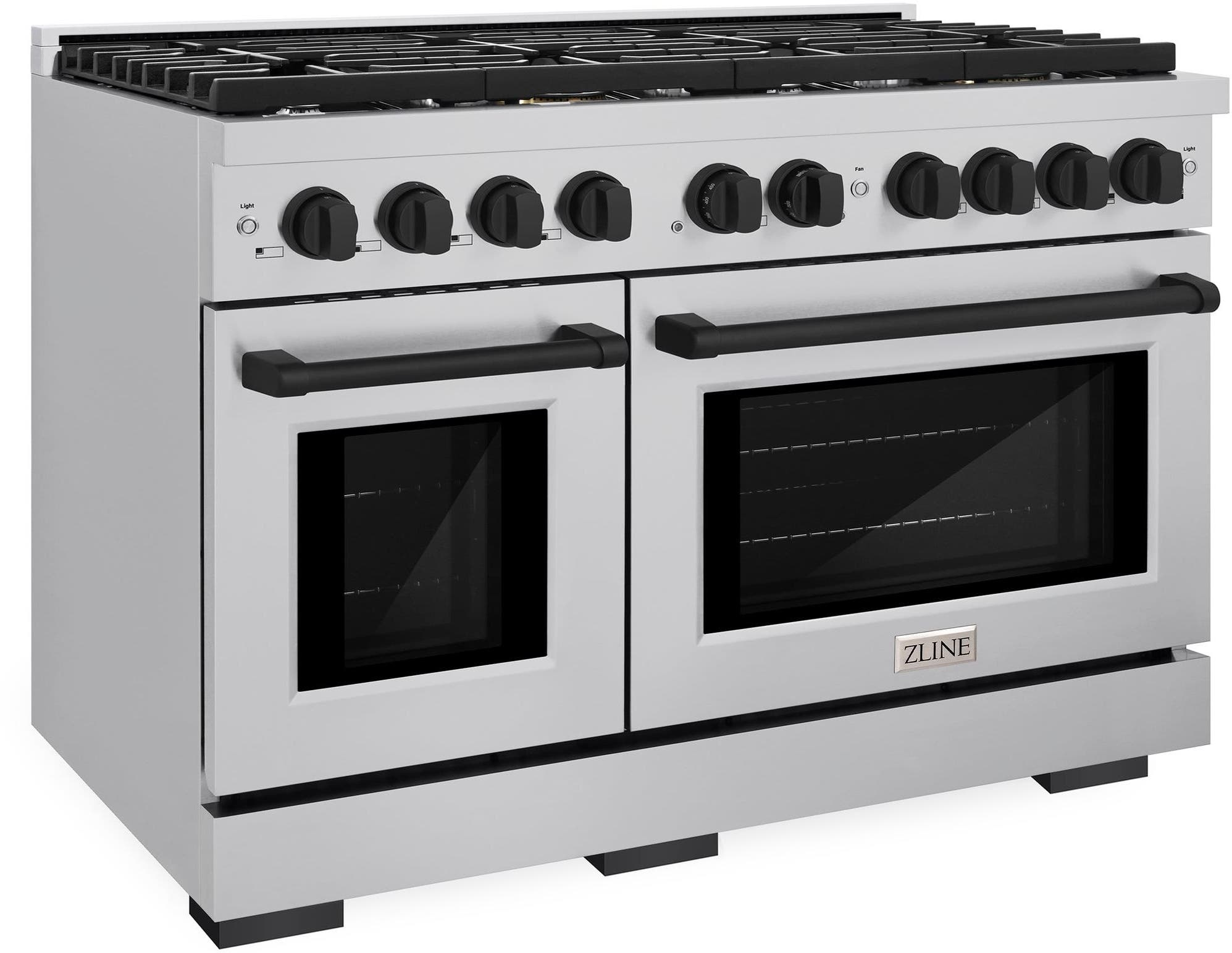 Zline SDRZ48MB Stainless Steel With Matte Black Accents