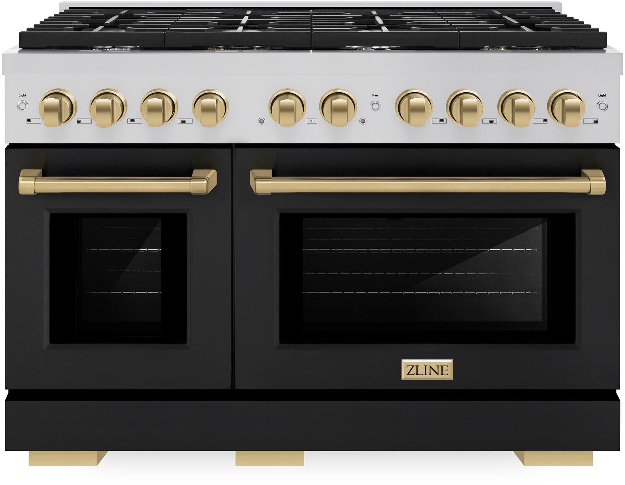 Zline SDRZBLM48CB Stainless Steel With Black Matte Door And Champagn...