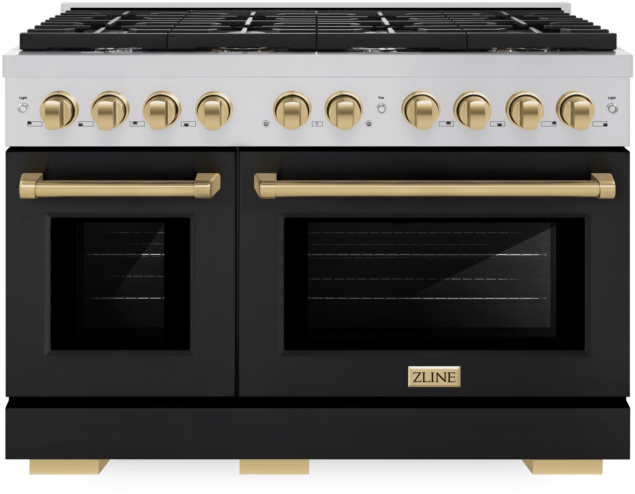 Zline SDRZBLM48CB Stainless Steel With Black Matte Door And Champagn...