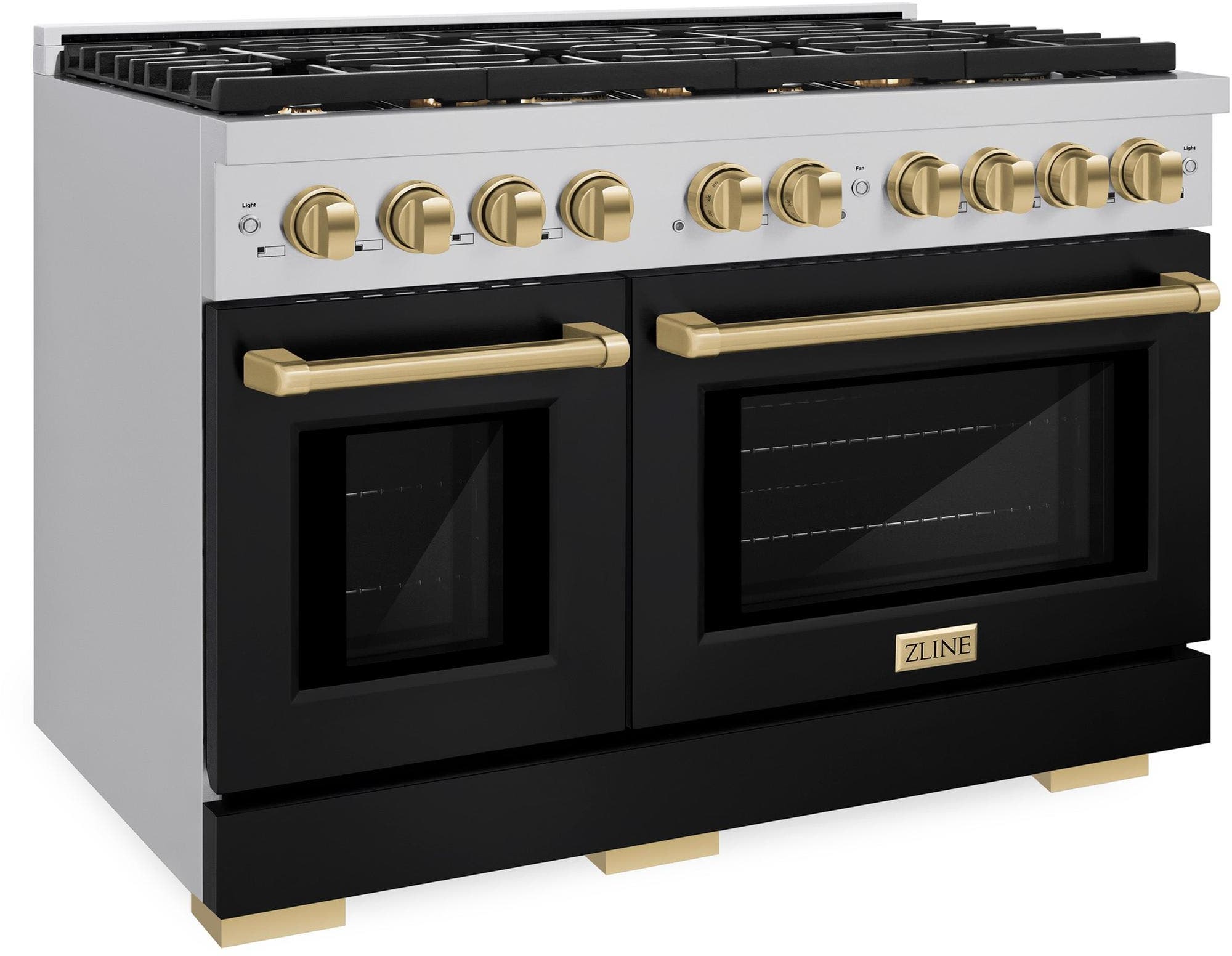 Zline SDRZBLM48CB Stainless Steel With Black Matte Door And Champagn...