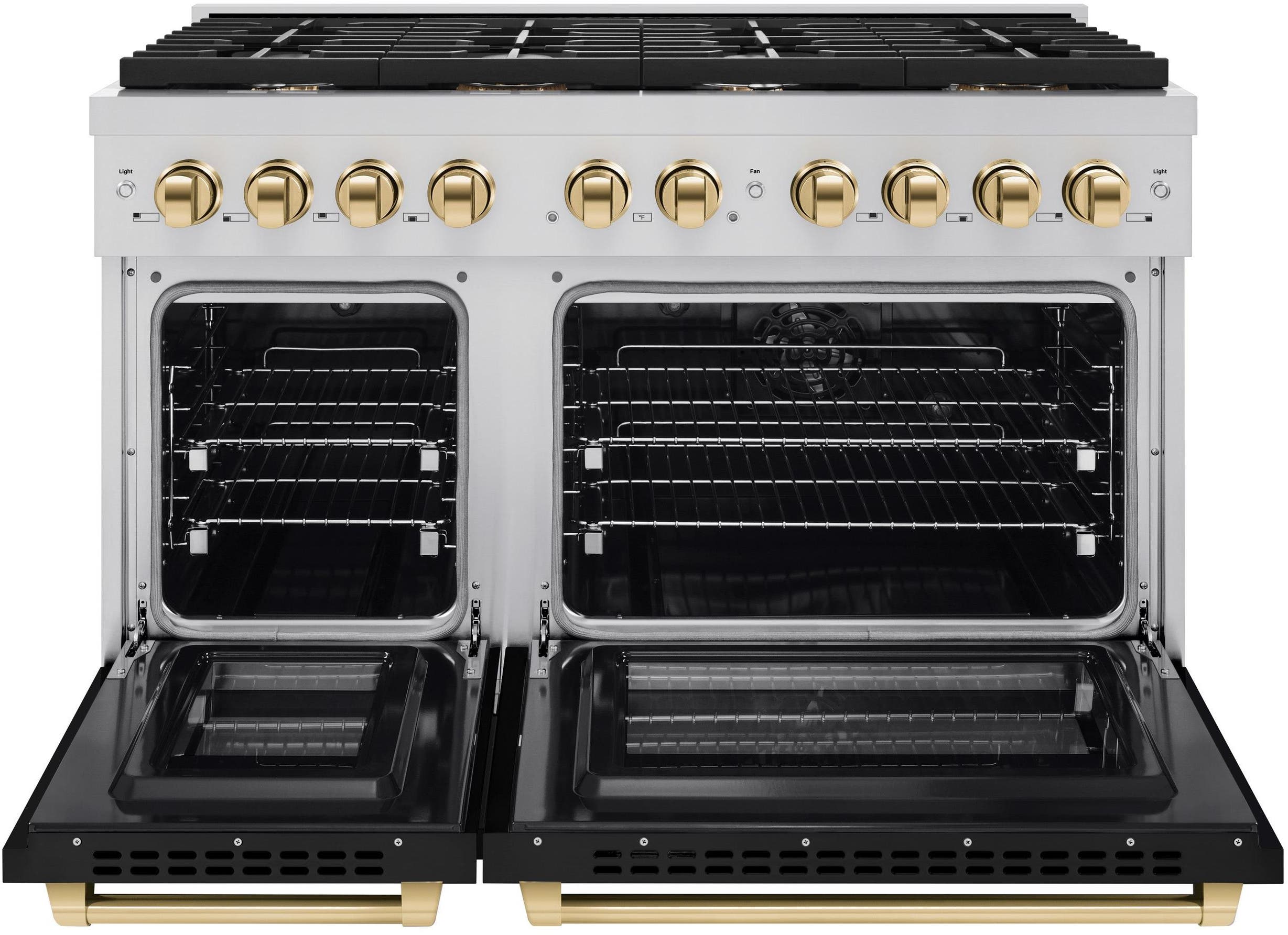 Zline SDRZBLM48G Stainless Steel With Black Matte Door And Polished...