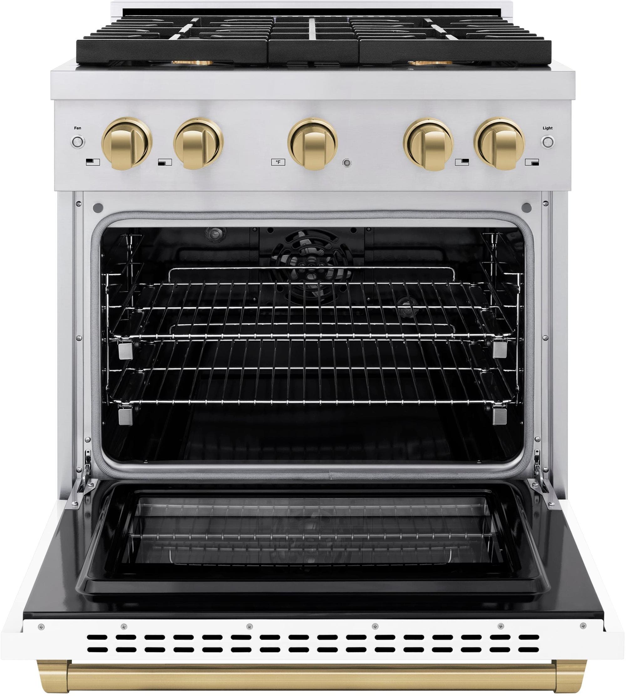 Zline SDRZWM30CB Stainless Steel With White Matte Door And Champagn...
