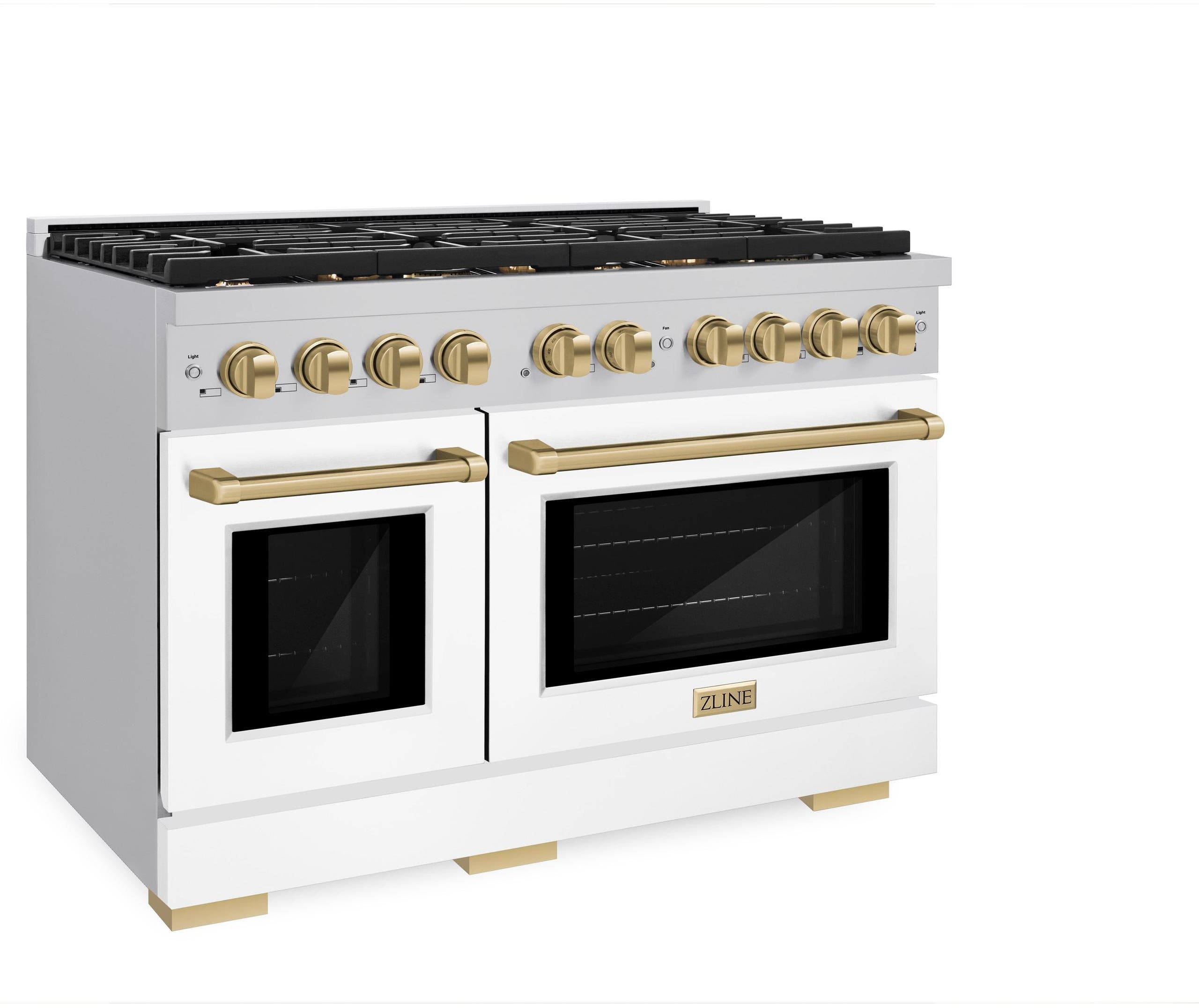 Zline SDRZWM48CB Stainless Steel With White Matte Door And Champagn...