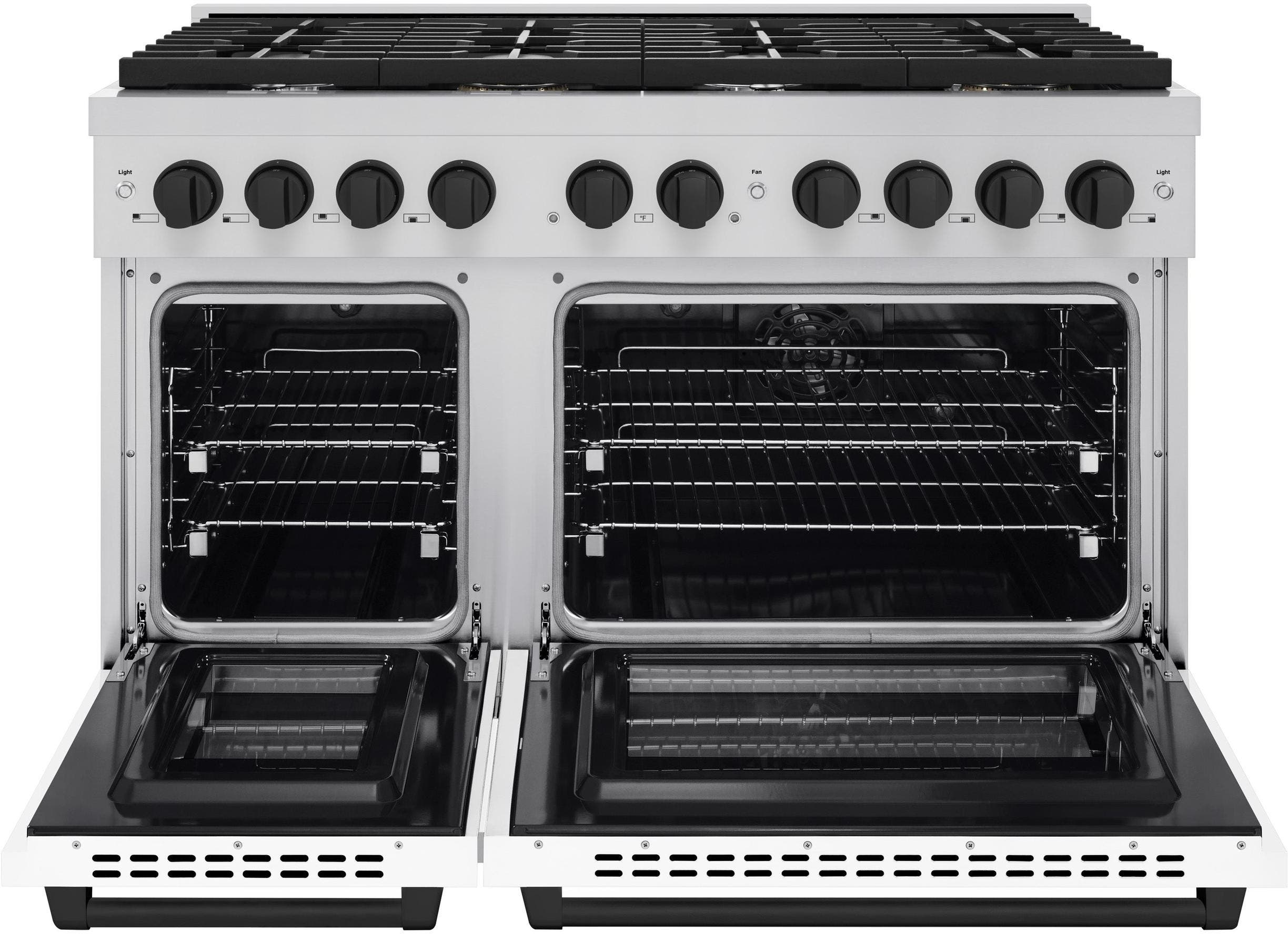 Zline SDRZWM48MB Stainless Steel With White Matte Door And Matte Bl...