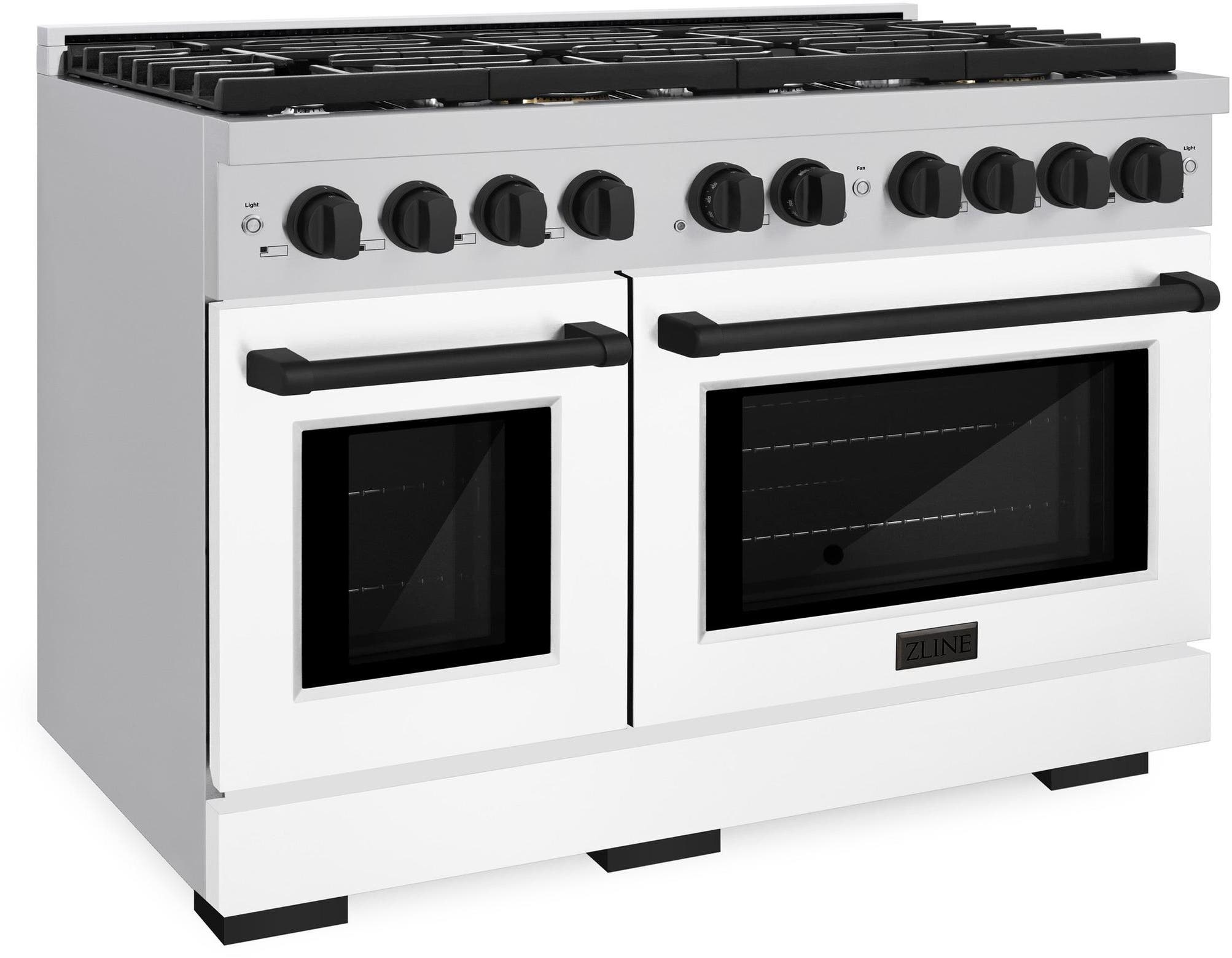 Zline SDRZWM48MB Stainless Steel With White Matte Door And Matte Bl...