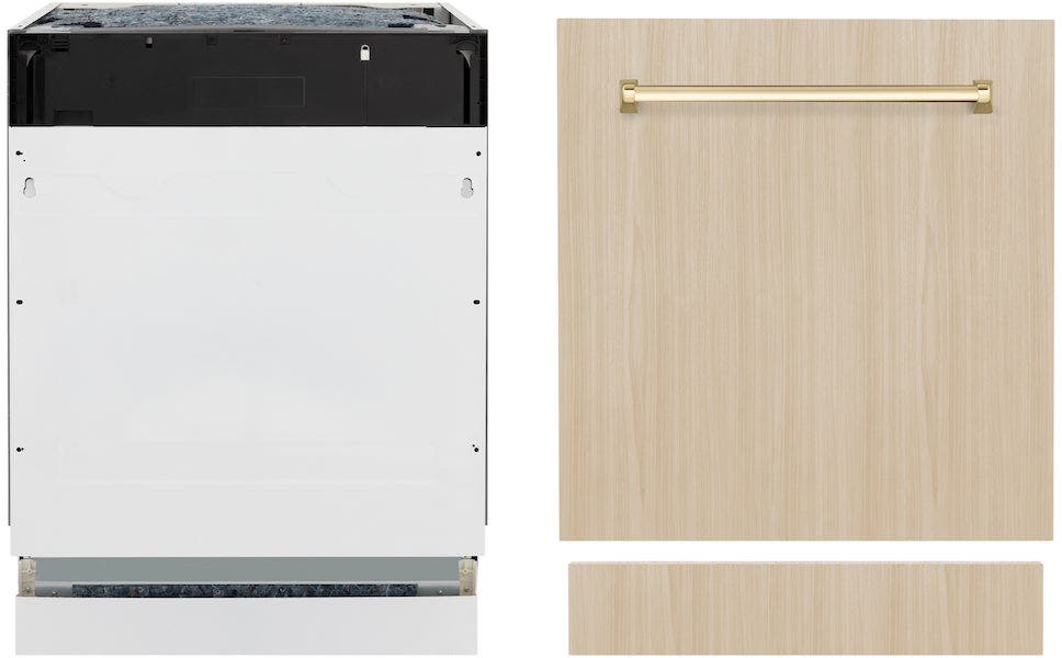 Zline DWVZ24G Panel Ready With Polished Gold Handle